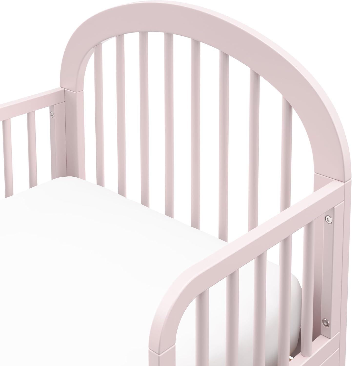 imageGraco Olivia Toddler Bed Driftwood GREENGUARD Gold Certified Includes Toddler Safety Guardrails Fits Standard Crib ampamp Toddler Mattress Stylish Arched DesignBlush