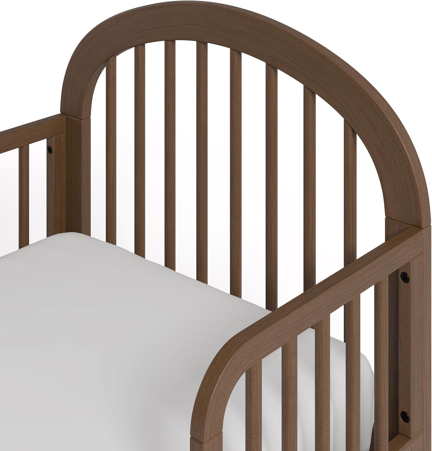 imageGraco Olivia Toddler Bed Driftwood GREENGUARD Gold Certified Includes Toddler Safety Guardrails Fits Standard Crib ampamp Toddler Mattress Stylish Arched DesignHazelnut