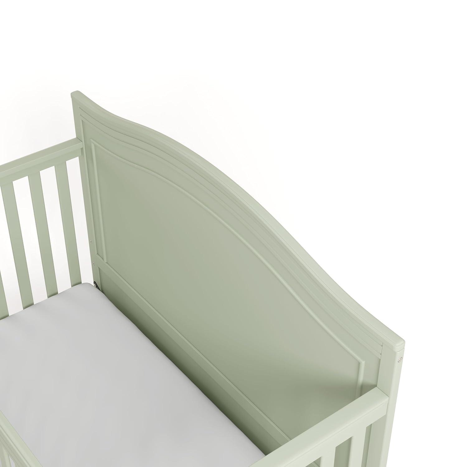 imageGraco Paris 4in1 Convertible Crib White GREENGUARD Gold Certified Converts to Toddler Bed and Daybed Fits Standard FullSize Crib Mattress Adjustable Mattress Support BaseSage