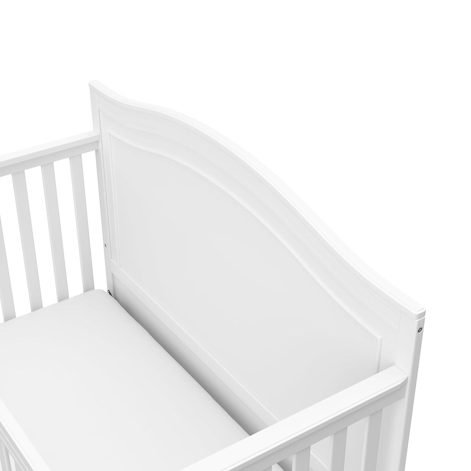 imageGraco Paris Crib and Mattress Nursery Essentials Pack White GREENGUARD Gold Certified Baby Crib ampamp Crib Mattress Cribs with Mattress Included Convertible Crib Baby Mattresses for CribWhite