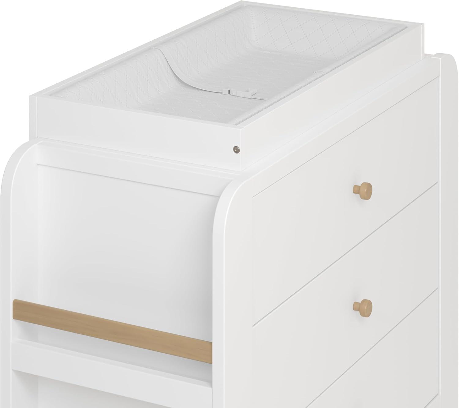 imageGraco ReadwithMe 6 Drawer Dresser with Bookshelves White with Driftwood GREENGUARD Gold Certified Storage for Baby and Kids Room Interlocking Drawer SystemWhite With Driftwood