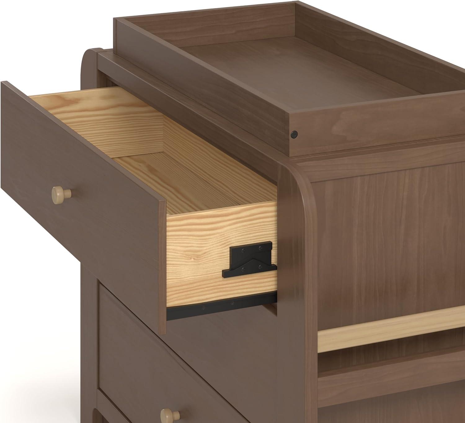 imageGraco ReadwithMe 6 Drawer Dresser with Bookshelves White with Driftwood GREENGUARD Gold Certified Storage for Baby and Kids Room Interlocking Drawer SystemHazelnut With Driftwood