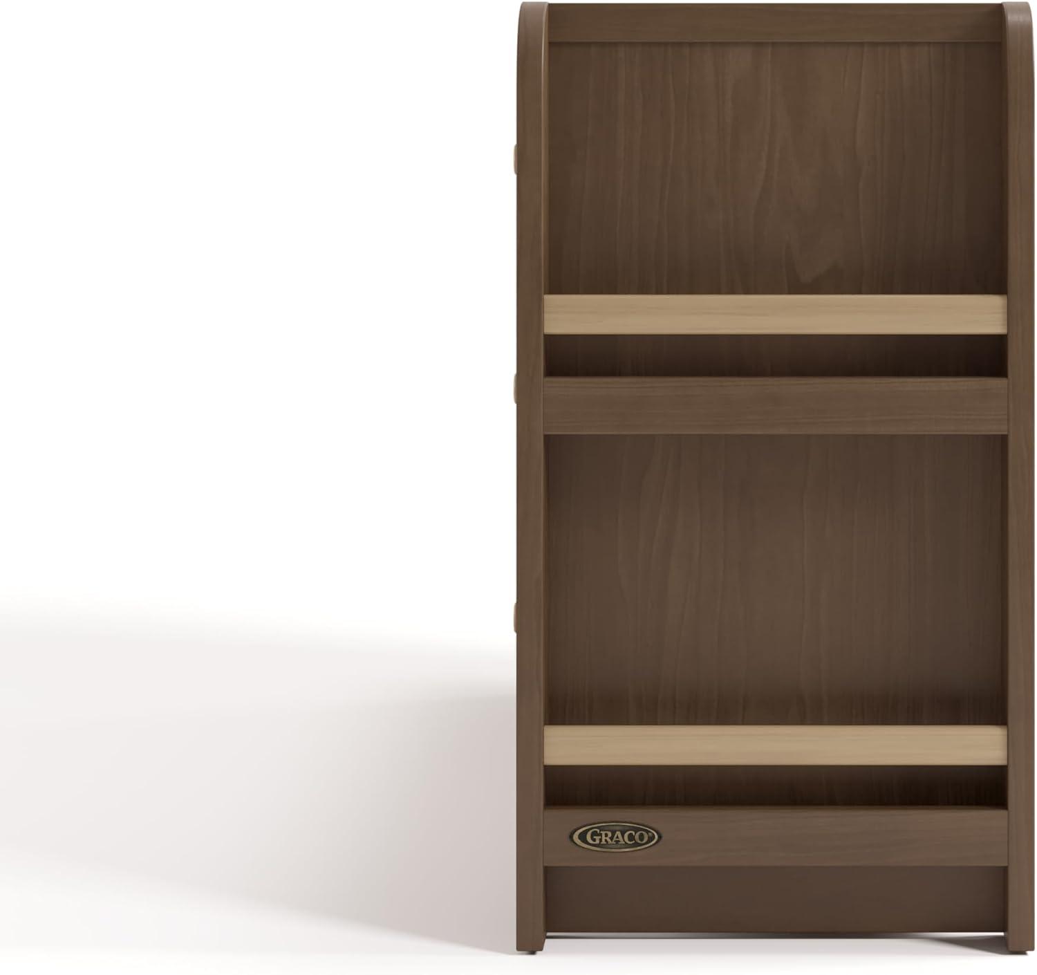 imageGraco ReadwithMe 6 Drawer Dresser with Bookshelves White with Driftwood GREENGUARD Gold Certified Storage for Baby and Kids Room Interlocking Drawer SystemHazelnut With Driftwood