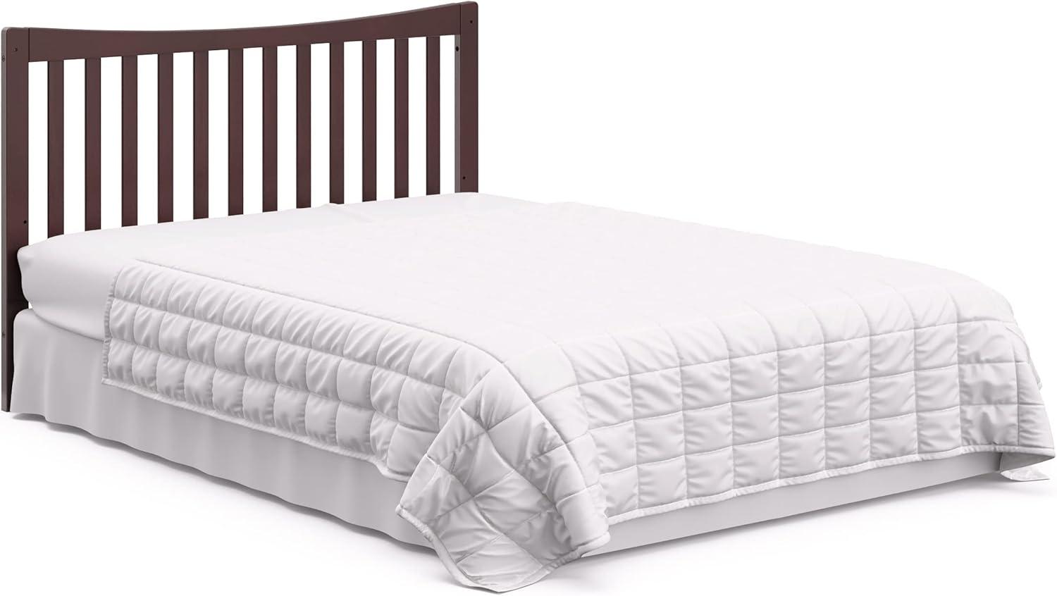 imageGraco Remi 4in1 Convertible Crib ampamp Changer White GREENGUARD Gold Certified Fits Standard Crib Mattress Converts to Toddler Bed and Full Bed 4 Adjustable Mattress HeightsEspresso