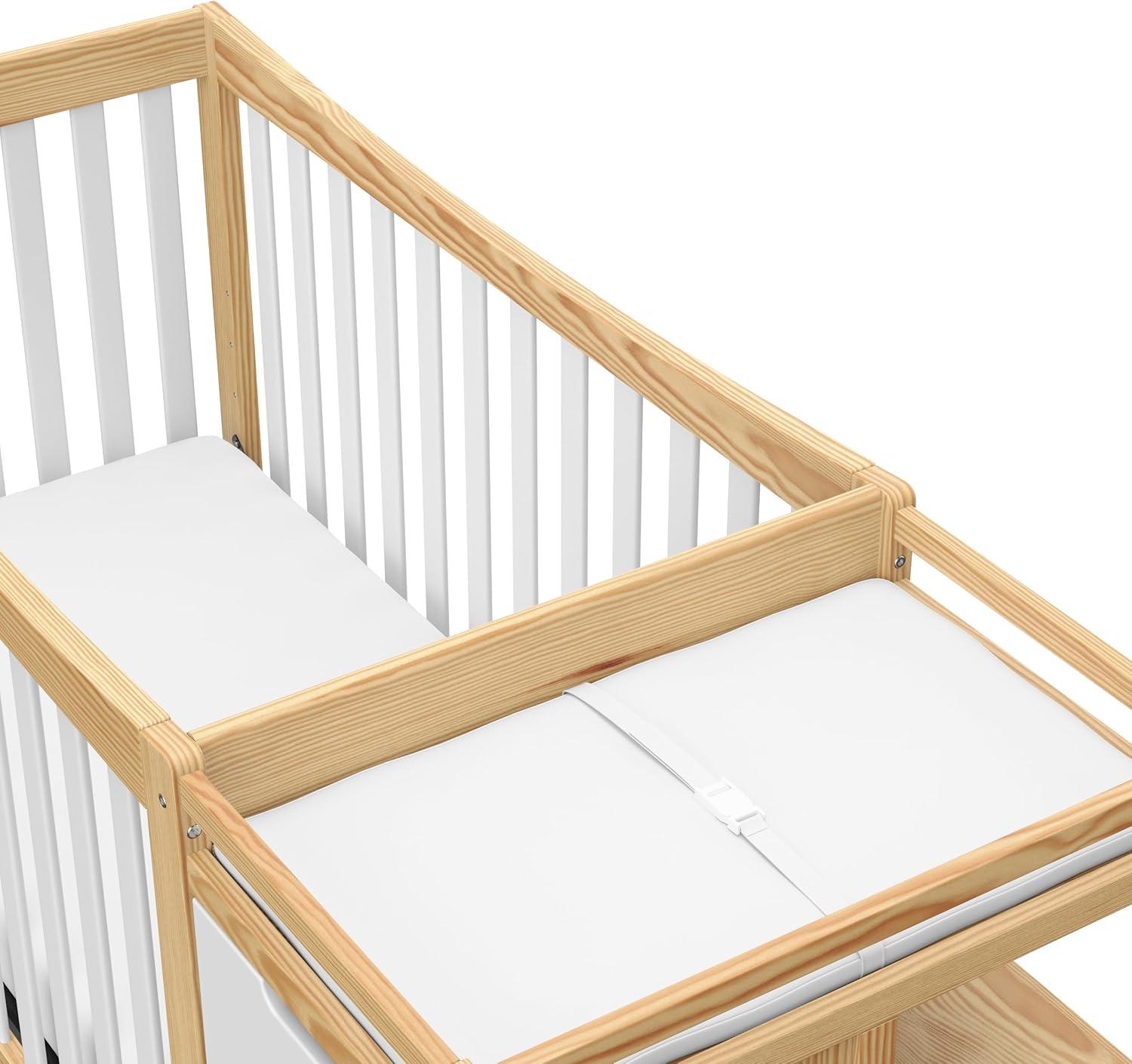 imageGraco Remi 4in1 Convertible Crib ampamp Changer White GREENGUARD Gold Certified Fits Standard Crib Mattress Converts to Toddler Bed and Full Bed 4 Adjustable Mattress HeightsWhite Natural