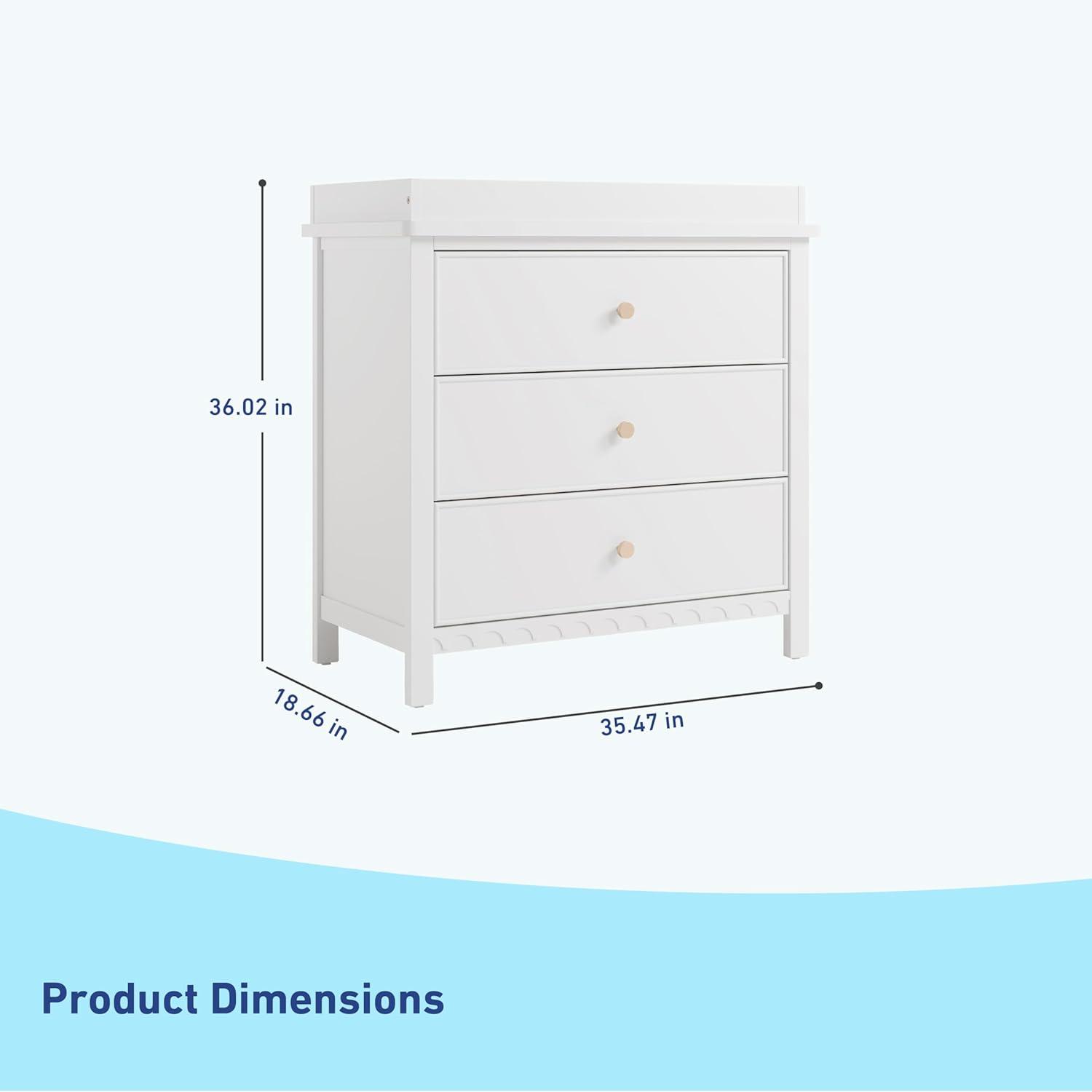 imageGraco Sasha 6 Drawer Dresser White GREENGUARD Gold Certified Wood Storage for Nursery or Kids Room Safe Interlocking Drawer System ampamp Easy Assembly with PreInstalled TracksWhite