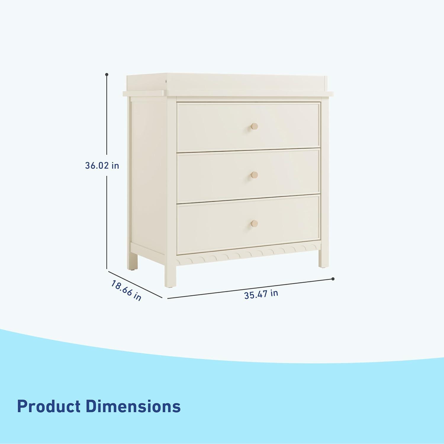 imageGraco Sasha 6 Drawer Dresser White GREENGUARD Gold Certified Wood Storage for Nursery or Kids Room Safe Interlocking Drawer System ampamp Easy Assembly with PreInstalled TracksFrosted Oat