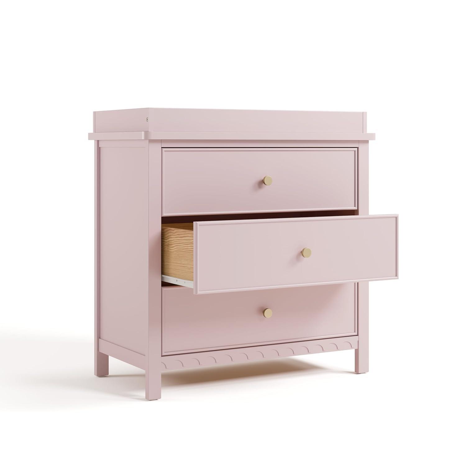 imageGraco Sasha 6 Drawer Dresser White GREENGUARD Gold Certified Wood Storage for Nursery or Kids Room Safe Interlocking Drawer System ampamp Easy Assembly with PreInstalled TracksBlush