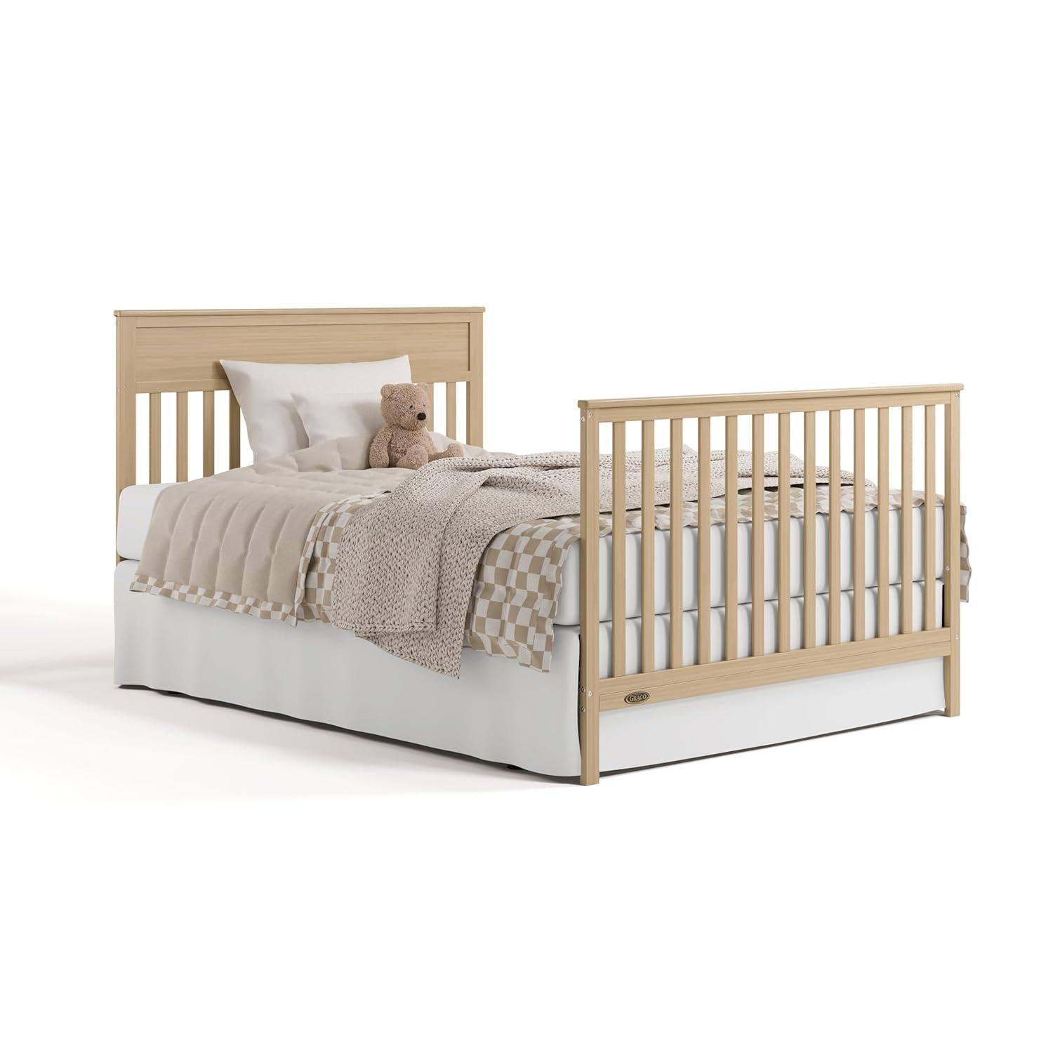 imageGraco Shiloh 5in1 Convertible Crib ampamp Changer with Drawer White GREENGUARD Gold Certified Baby Crib Crafted from Wood Converts to Toddler Bed Daybed and FullSize BedDriftwood