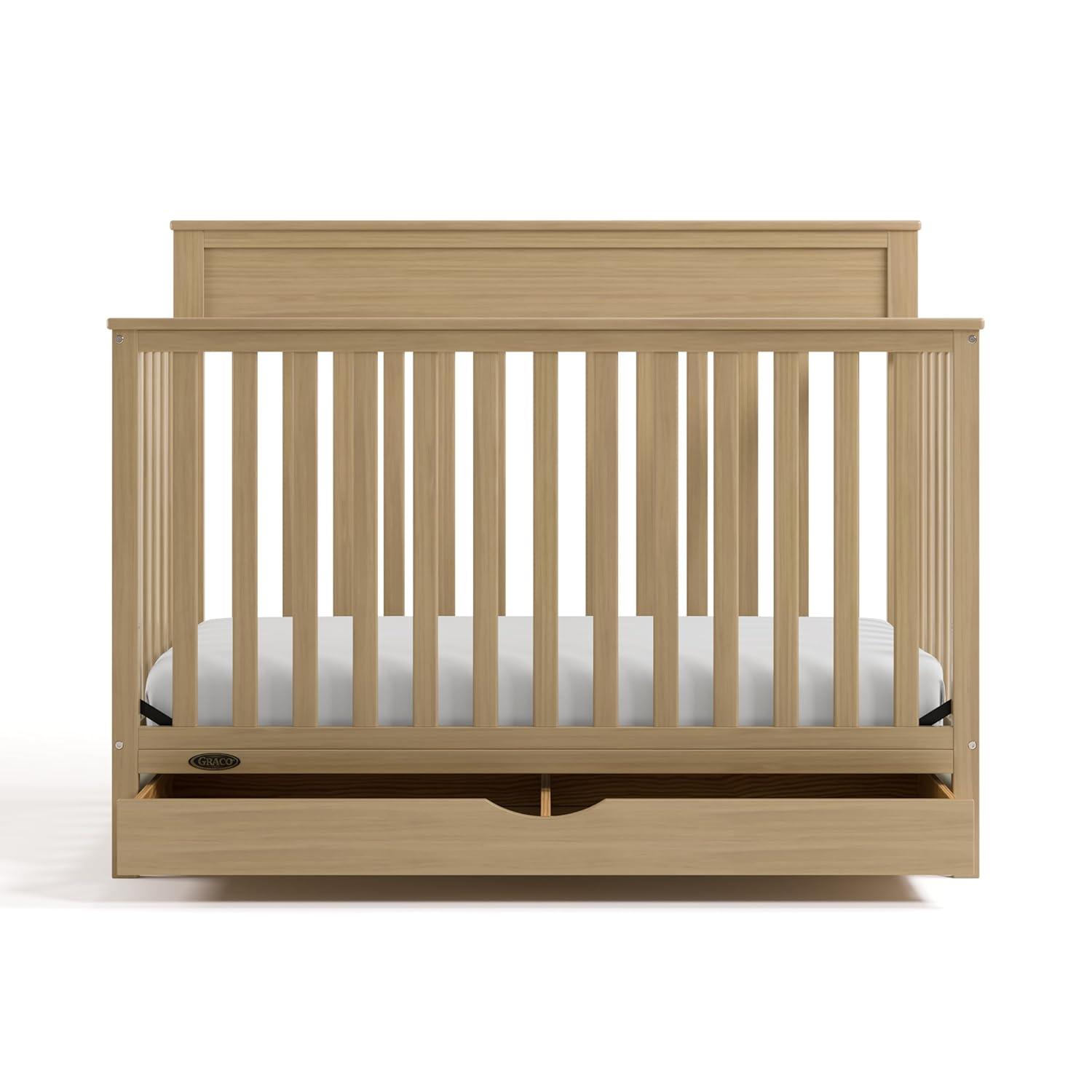 imageGraco Shiloh 5in1 Convertible Crib ampamp Changer with Drawer White GREENGUARD Gold Certified Baby Crib Crafted from Wood Converts to Toddler Bed Daybed and FullSize BedDriftwood
