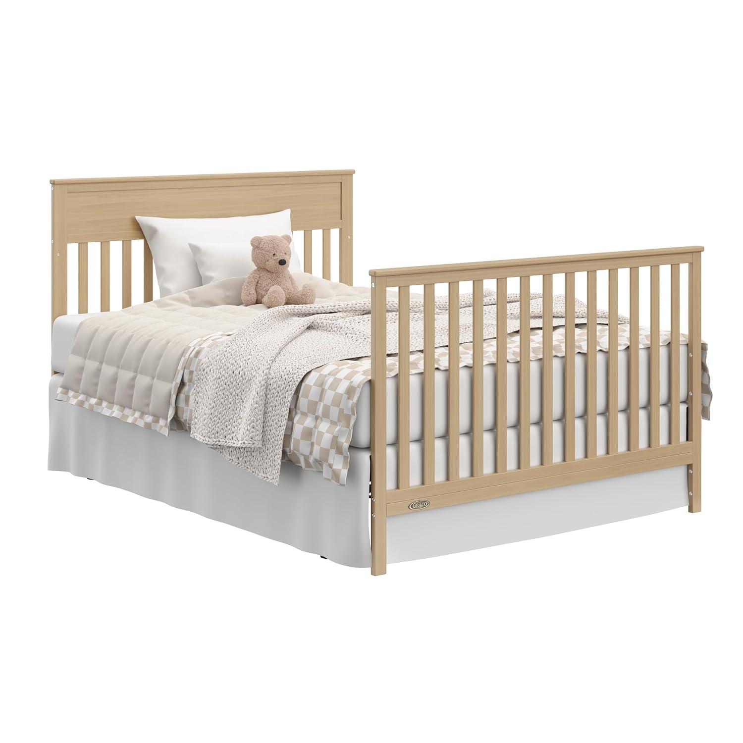 imageGraco Shiloh 5in1 Convertible Crib ampamp Changer with Drawer White GREENGUARD Gold Certified Baby Crib Crafted from Wood Converts to Toddler Bed Daybed and FullSize BedDriftwood