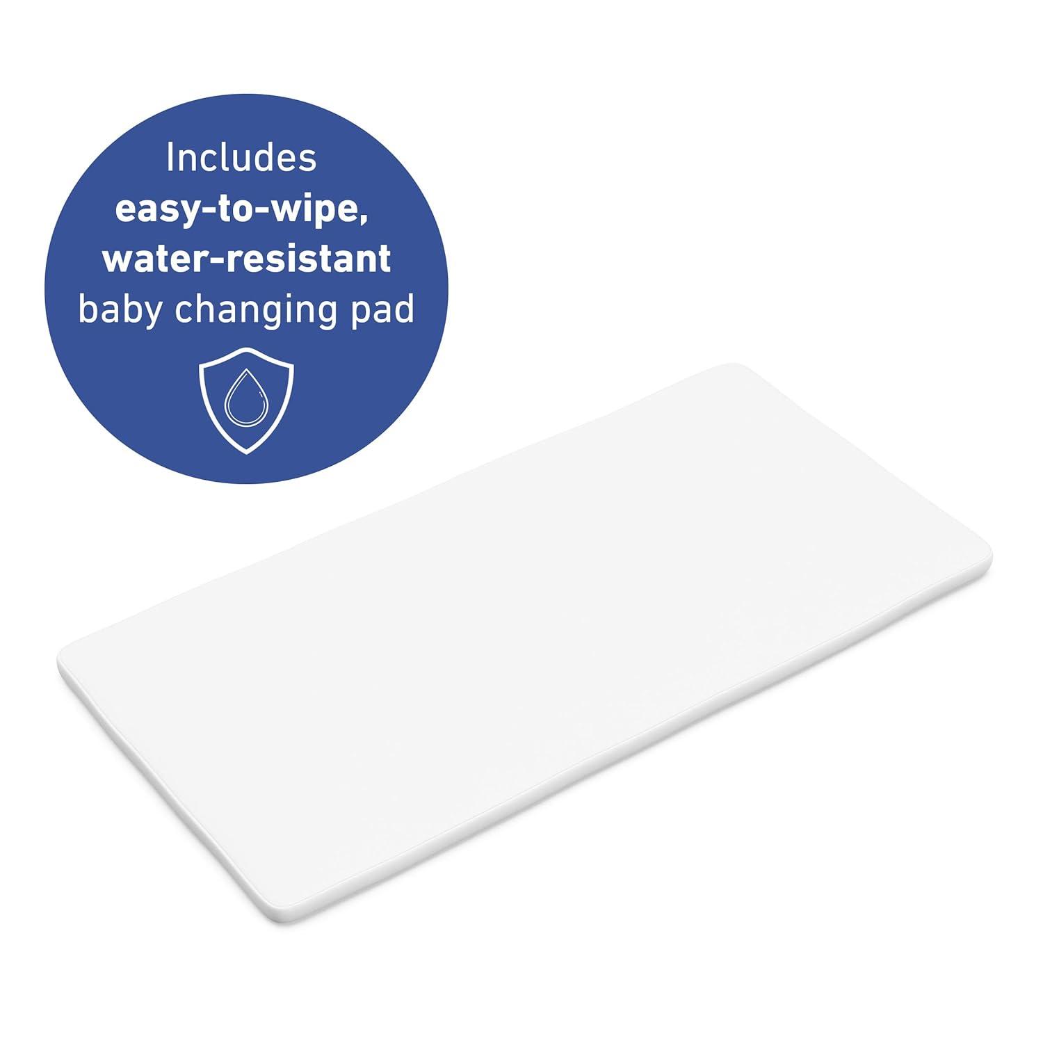 imageGraco Solano 4in1 Convertible Crib with Drawer Combo White GREENGUARD Gold Certified Includes FullSize Nursery Storage Drawer Converts to Toddler Bed and FullSize BedWhite