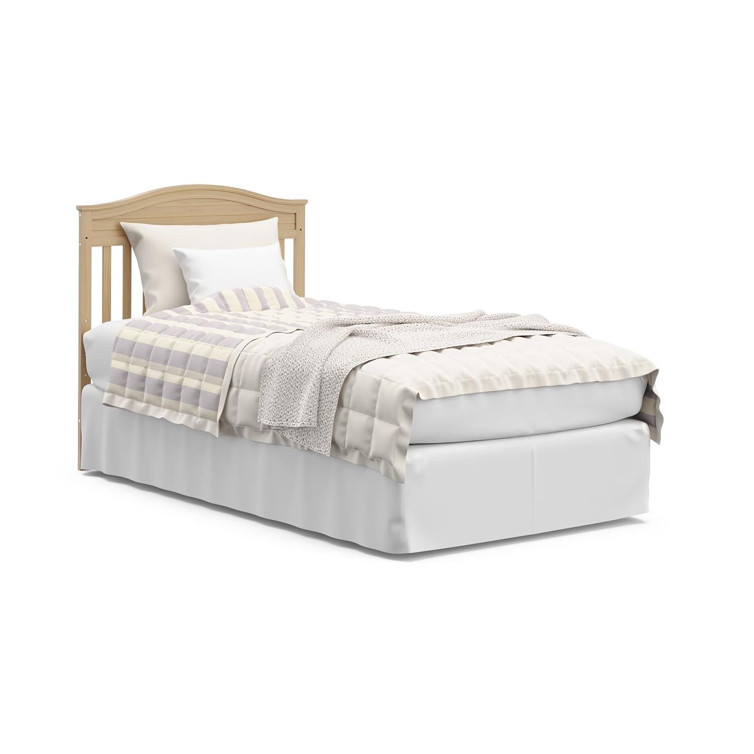 imageGraco Stella 4in1 Convertible Mini Crib with Bonus Mattress White Includes Bonus 275 Inch Thick Mattress with WaterResistant Cover Converts to Twin Bed Ideal Crib for Small SpacesDriftwood