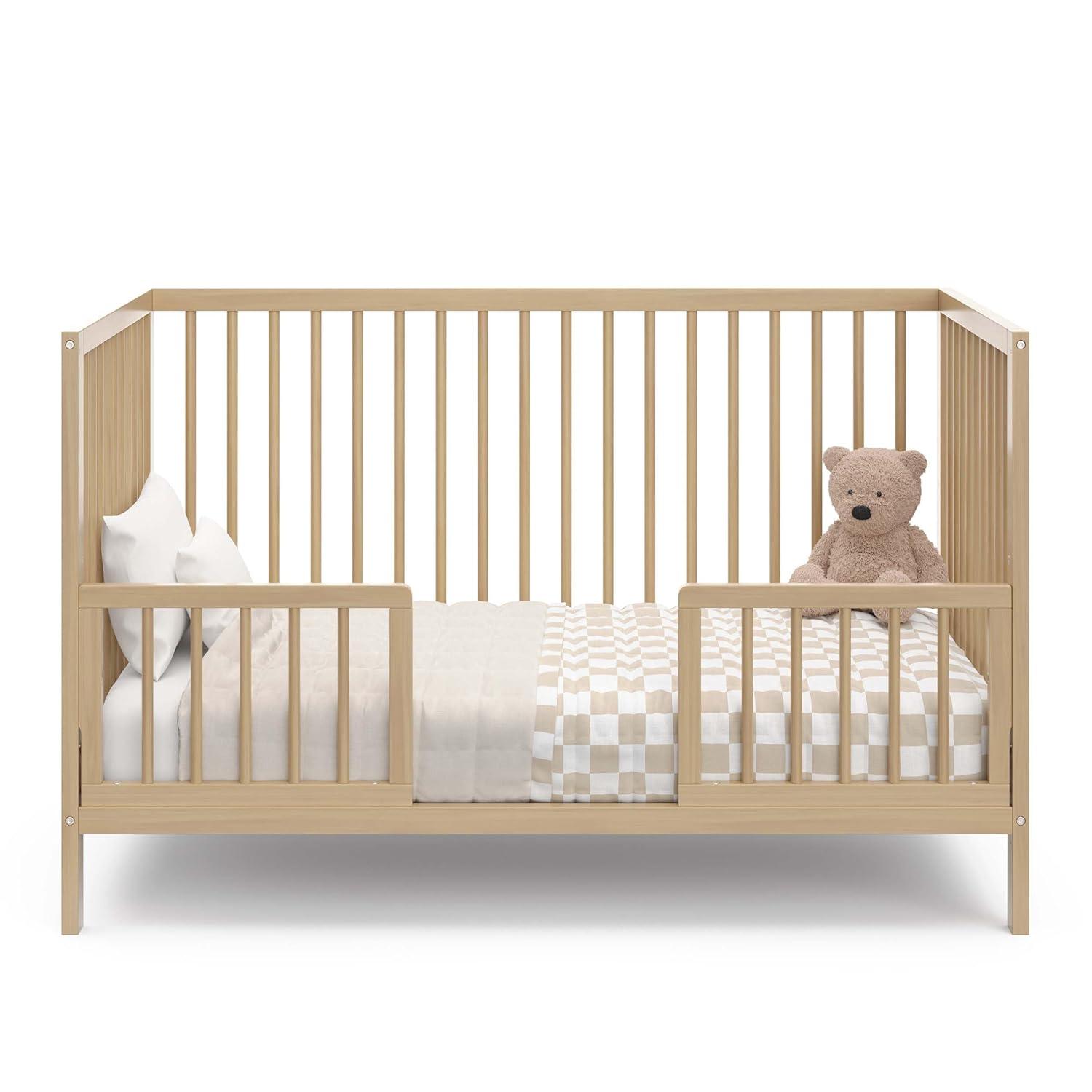 imageGraco Teddi 5in1 Convertible Crib ampamp Changer with Drawer Olive GREENGUARD Gold Certified Baby Crib Crafted from Wood Converts to Toddler Bed Daybed and FullSize BedDriftwood