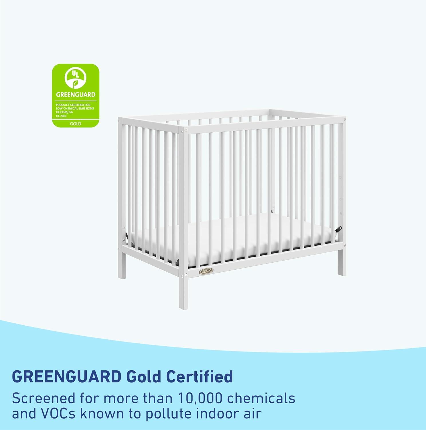 imageGraco Teddi 5in1 Convertible Crib ampamp Changer with Drawer Olive GREENGUARD Gold Certified Baby Crib Crafted from Wood Converts to Toddler Bed Daybed and FullSize BedWhite