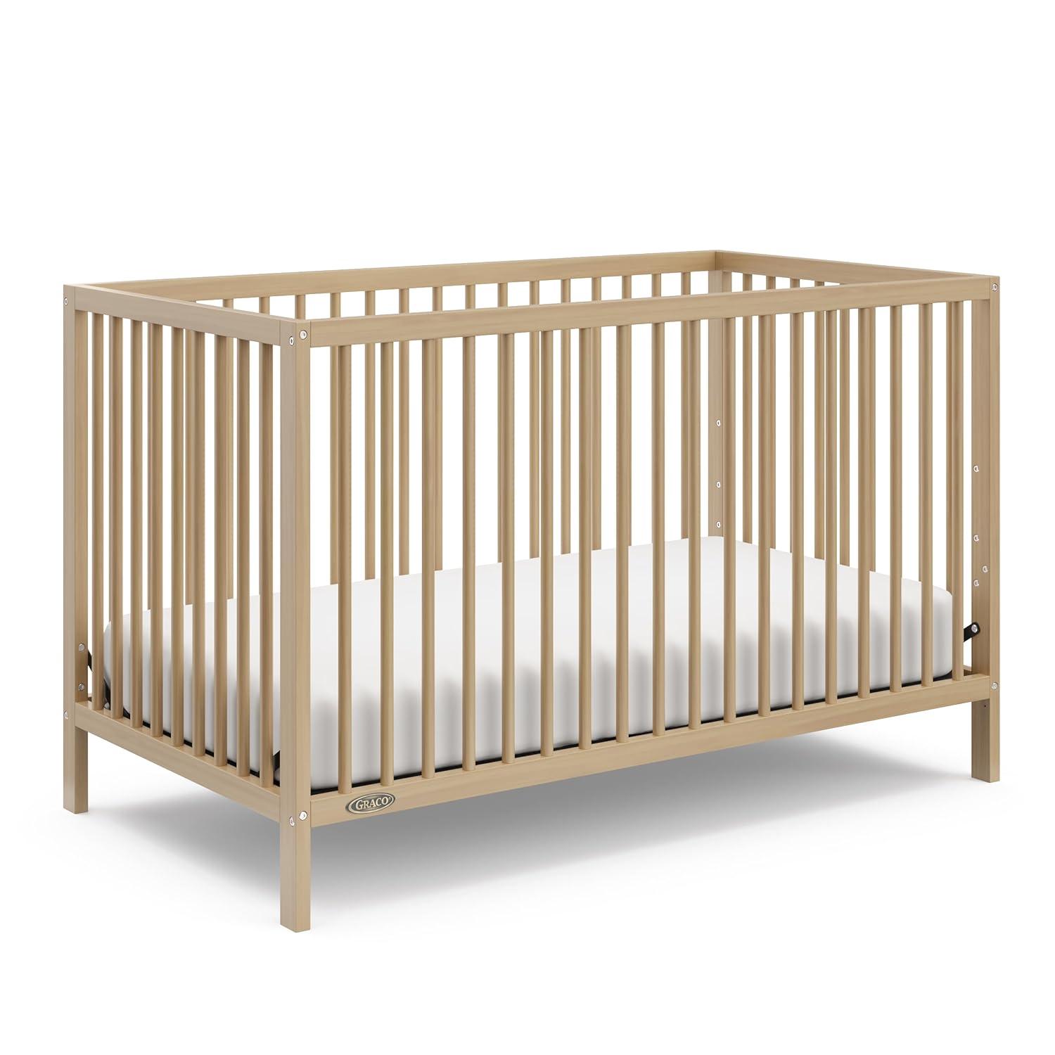 imageGraco Teddi 5in1 Convertible Crib ampamp Changer with Drawer Olive GREENGUARD Gold Certified Baby Crib Crafted from Wood Converts to Toddler Bed Daybed and FullSize BedDriftwood