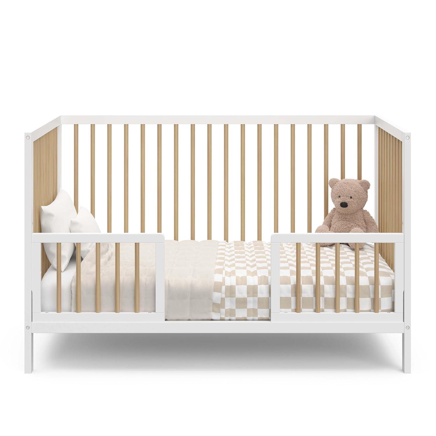 imageGraco Teddi 5in1 Convertible Crib ampamp Changer with Drawer Olive GREENGUARD Gold Certified Baby Crib Crafted from Wood Converts to Toddler Bed Daybed and FullSize BedWhiteDriftwood