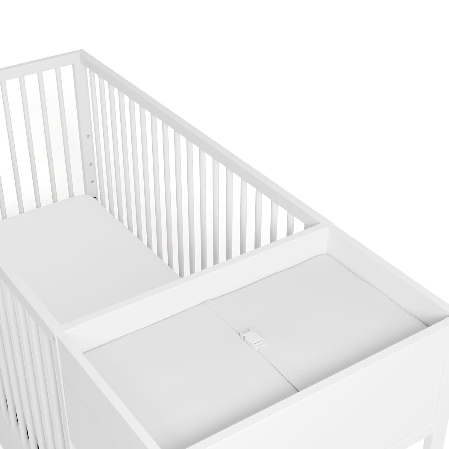 imageGraco Teddi 5in1 Convertible Crib ampamp Changer with Drawer Olive GREENGUARD Gold Certified Baby Crib Crafted from Wood Converts to Toddler Bed Daybed and FullSize BedWhite