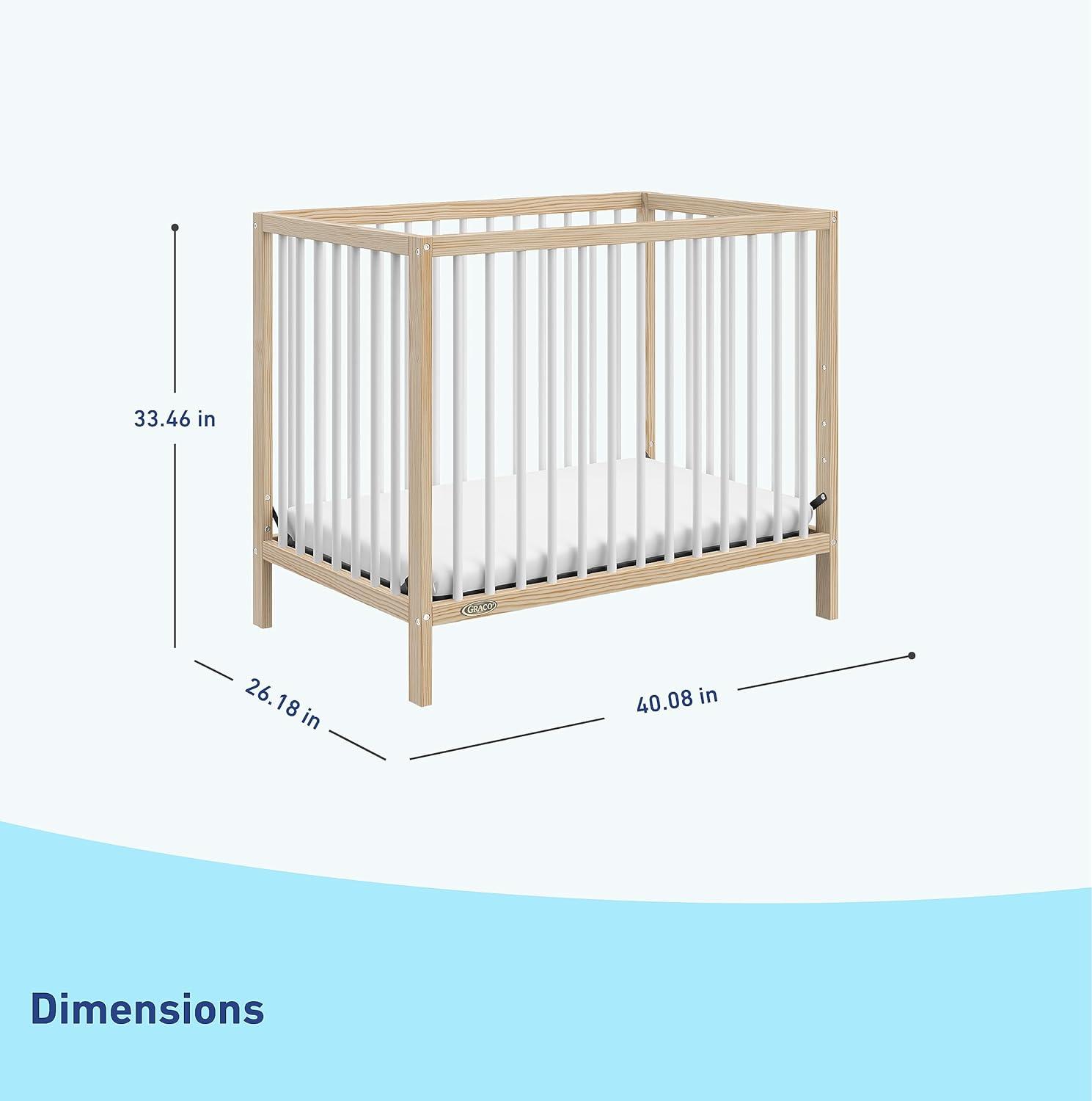 imageGraco Teddi 5in1 Convertible Crib ampamp Changer with Drawer Olive GREENGUARD Gold Certified Baby Crib Crafted from Wood Converts to Toddler Bed Daybed and FullSize BedNaturalWhite
