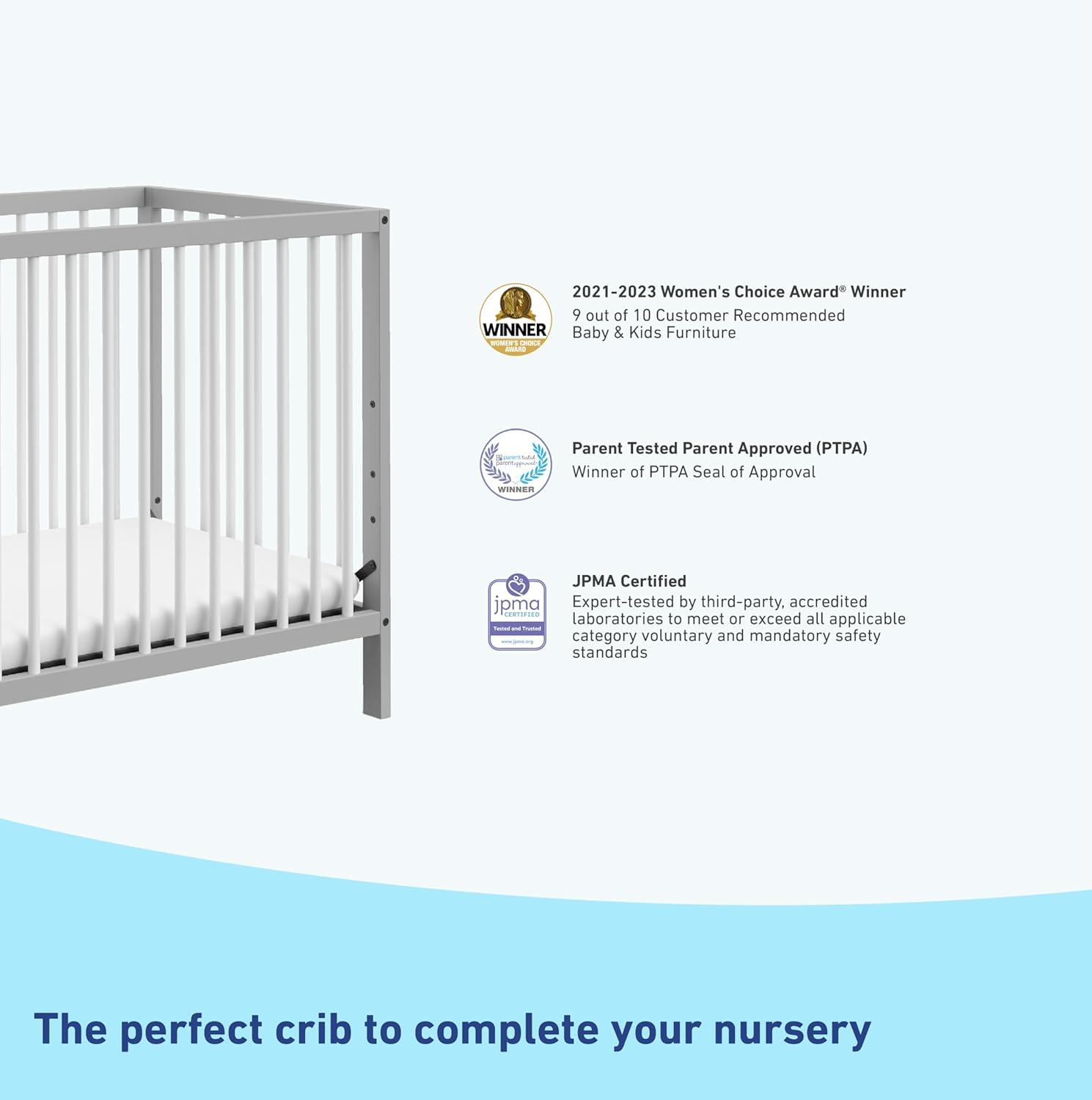 imageGraco Teddi 5in1 Convertible Crib ampamp Changer with Drawer Olive GREENGUARD Gold Certified Baby Crib Crafted from Wood Converts to Toddler Bed Daybed and FullSize BedPebble GrayWhite