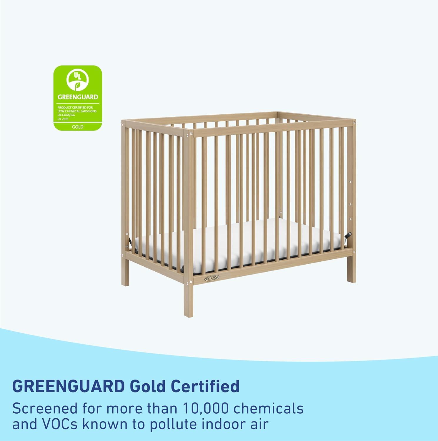 imageGraco Teddi 5in1 Convertible Crib ampamp Changer with Drawer Olive GREENGUARD Gold Certified Baby Crib Crafted from Wood Converts to Toddler Bed Daybed and FullSize BedDriftwood
