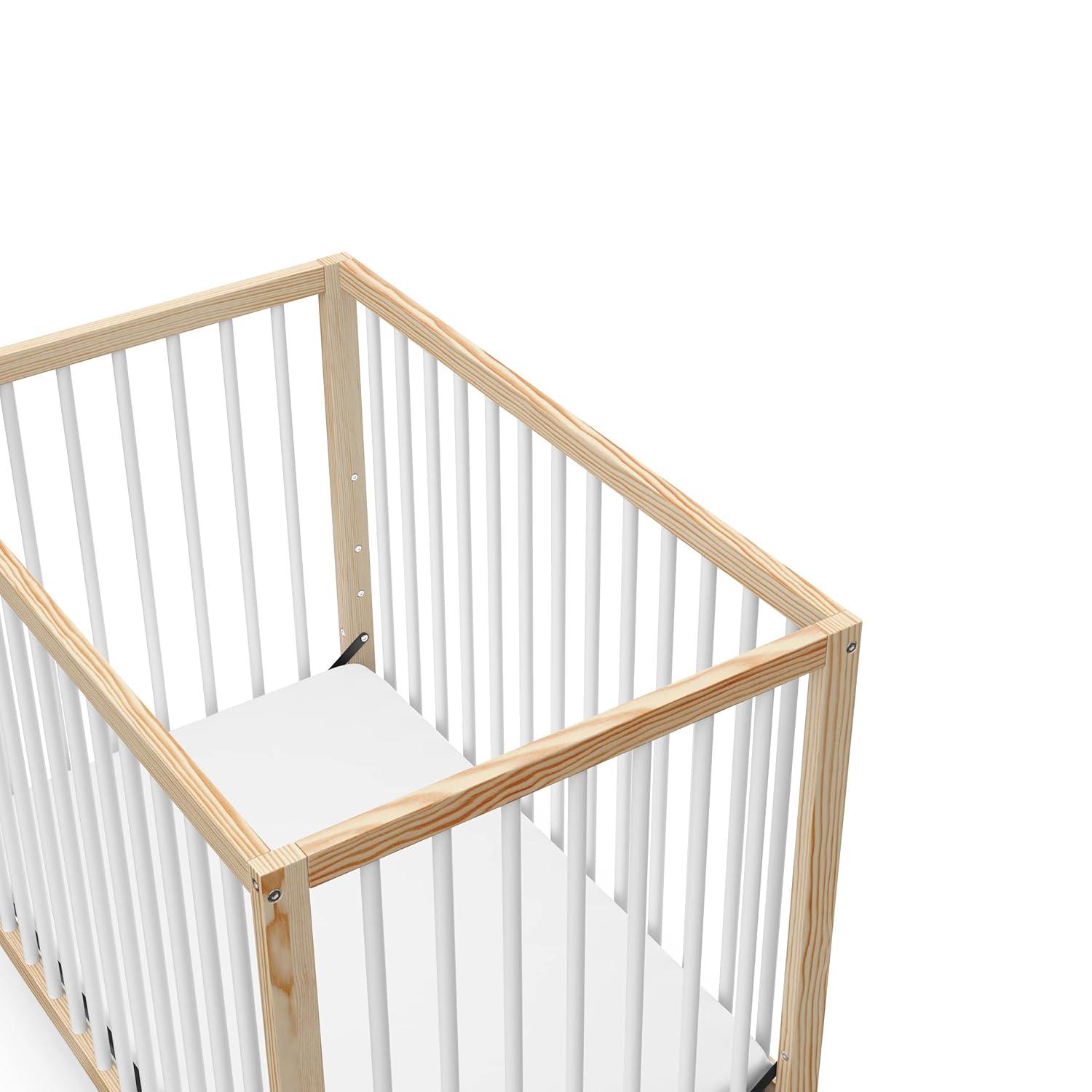 imageGraco Teddi 5in1 Convertible Crib ampamp Changer with Drawer Olive GREENGUARD Gold Certified Baby Crib Crafted from Wood Converts to Toddler Bed Daybed and FullSize BedNaturalWhite