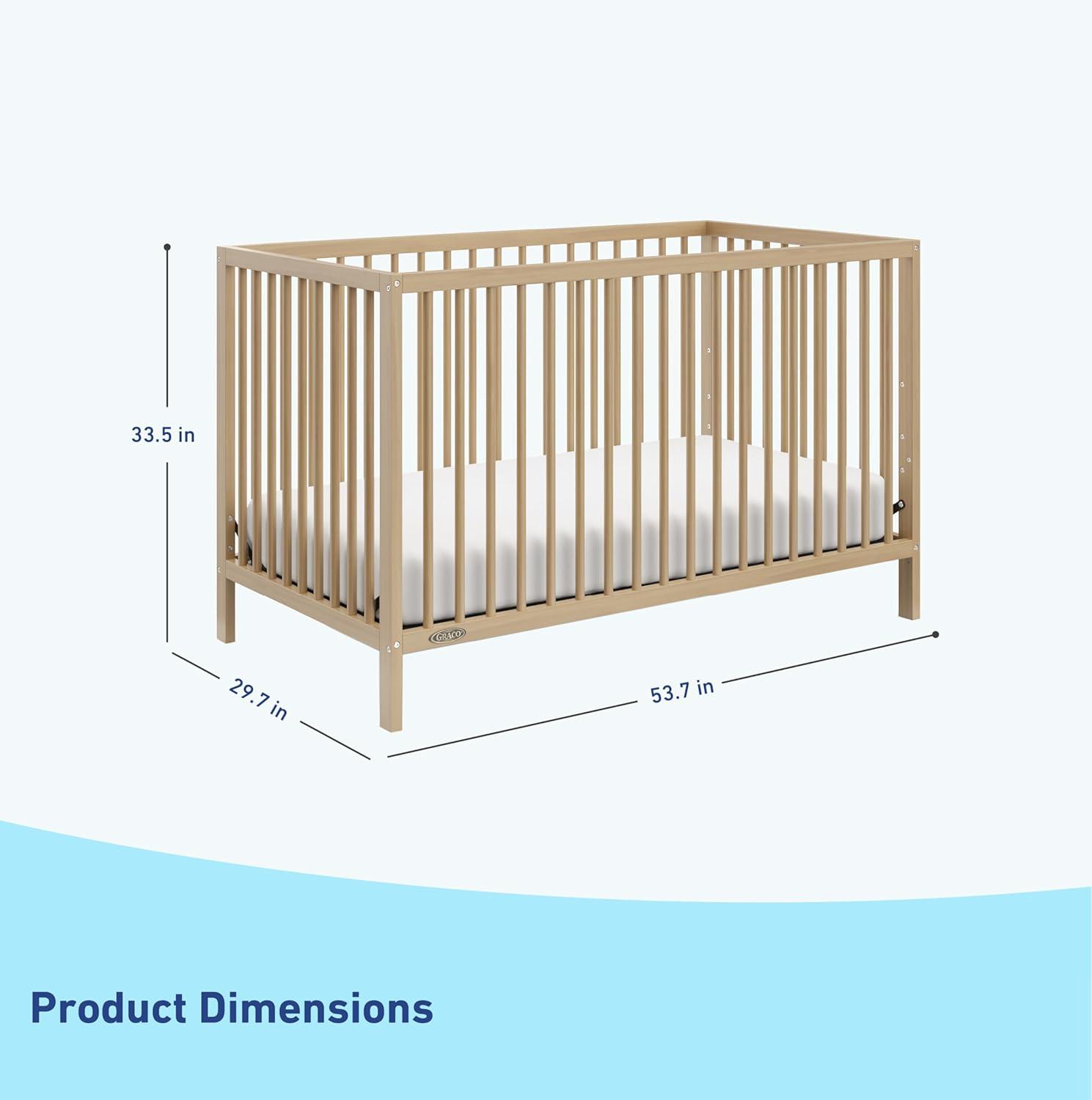imageGraco Teddi 5in1 Convertible Crib ampamp Changer with Drawer Olive GREENGUARD Gold Certified Baby Crib Crafted from Wood Converts to Toddler Bed Daybed and FullSize BedDriftwood