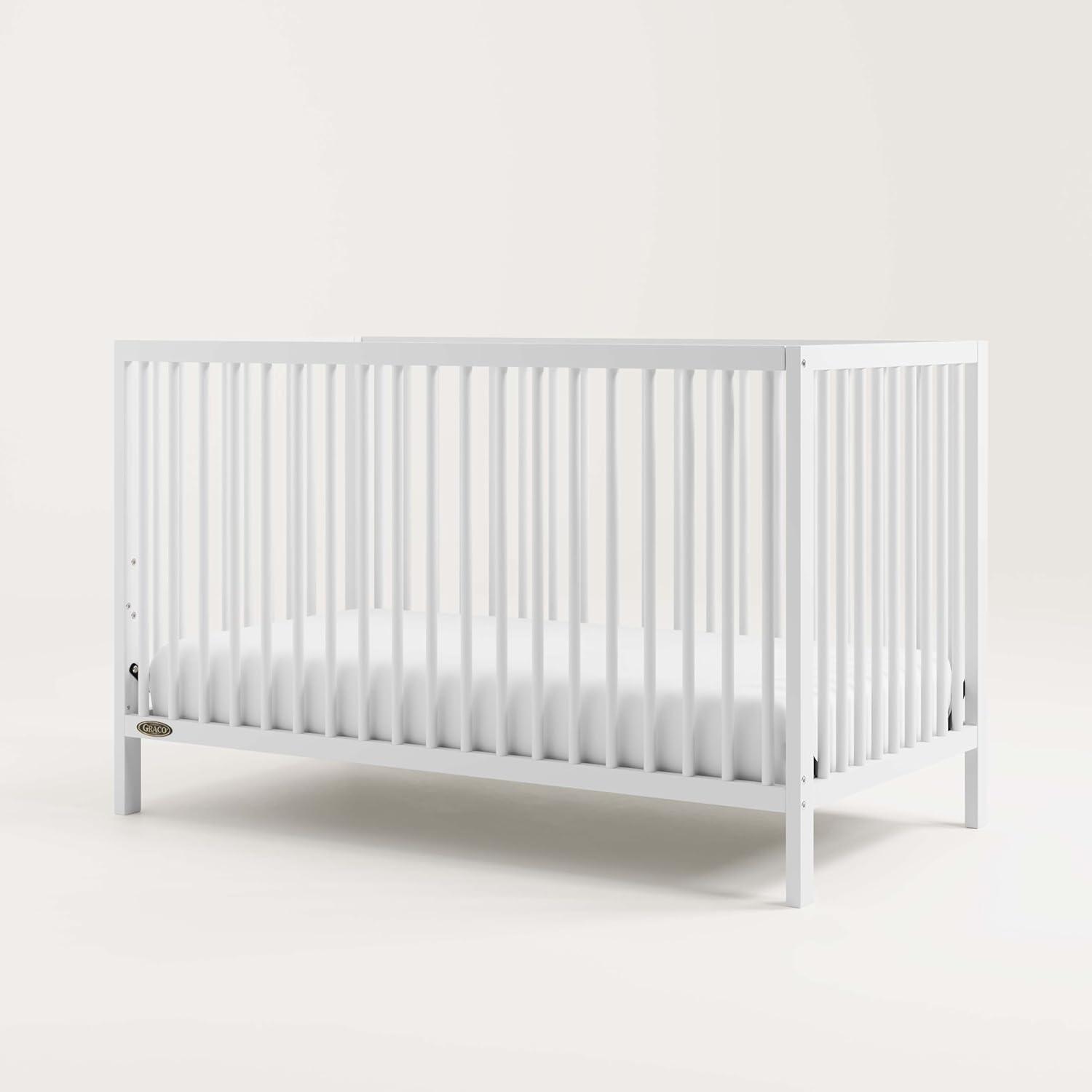 imageGraco Teddi 5in1 Convertible Crib ampamp Changer with Drawer Olive GREENGUARD Gold Certified Baby Crib Crafted from Wood Converts to Toddler Bed Daybed and FullSize BedWhite