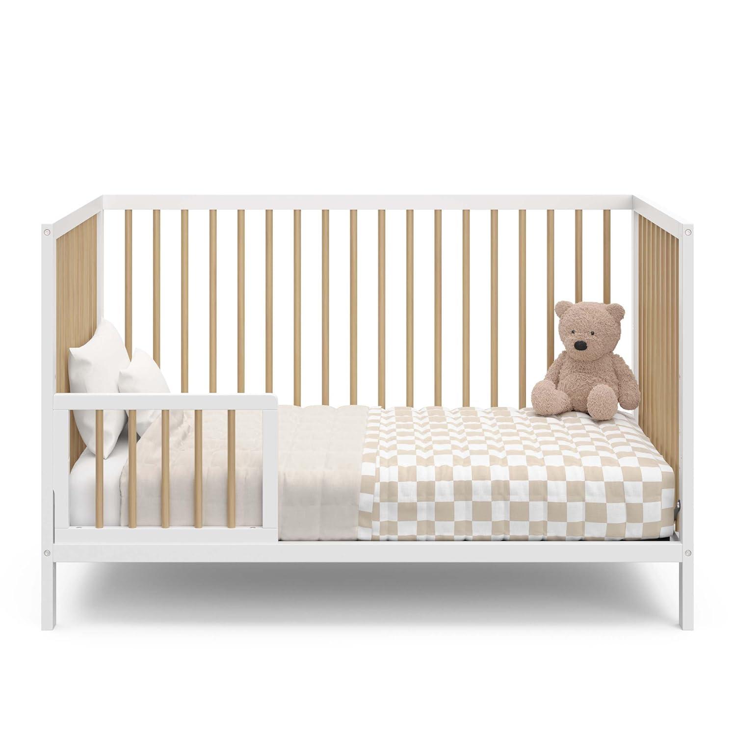 imageGraco Teddi 5in1 Convertible Crib ampamp Changer with Drawer Olive GREENGUARD Gold Certified Baby Crib Crafted from Wood Converts to Toddler Bed Daybed and FullSize BedWhiteDriftwood
