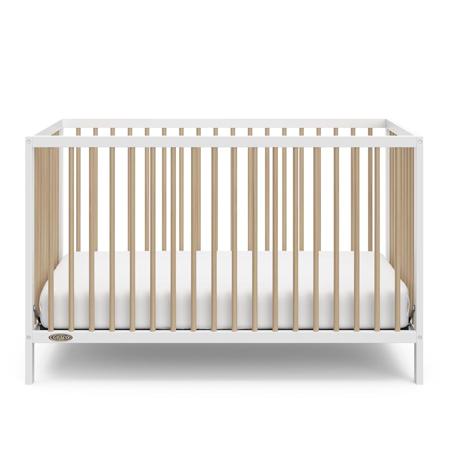 imageGraco Teddi 5in1 Convertible Crib ampamp Changer with Drawer Olive GREENGUARD Gold Certified Baby Crib Crafted from Wood Converts to Toddler Bed Daybed and FullSize BedWhiteDriftwood