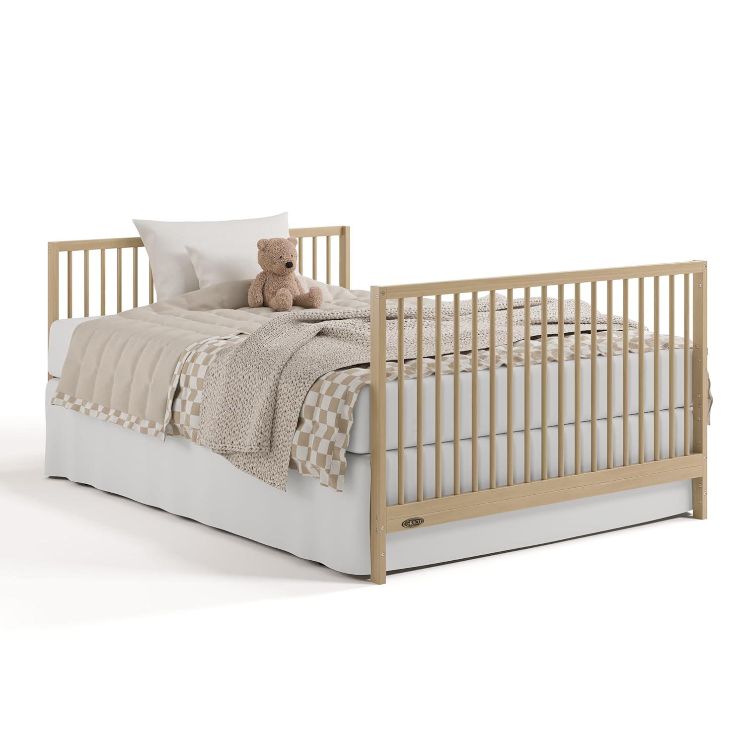 imageGraco Teddi 5in1 Convertible Crib ampamp Changer with Drawer Olive GREENGUARD Gold Certified Baby Crib Crafted from Wood Converts to Toddler Bed Daybed and FullSize BedDriftwood