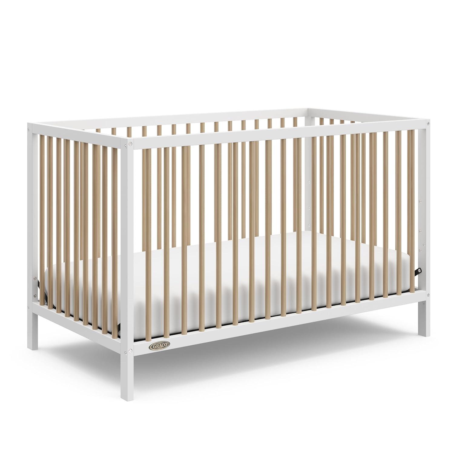 imageGraco Teddi 5in1 Convertible Crib ampamp Changer with Drawer Olive GREENGUARD Gold Certified Baby Crib Crafted from Wood Converts to Toddler Bed Daybed and FullSize BedWhiteDriftwood