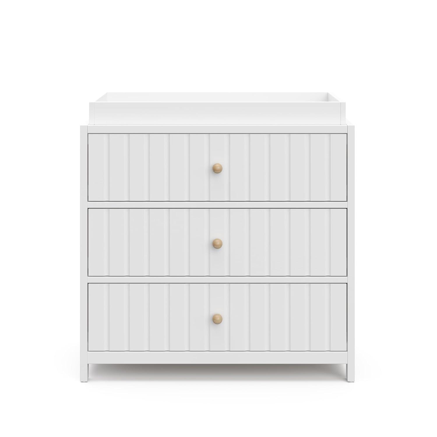 imageGraco Teddi 6 Drawer Double Dresser Olive GREENGUARD Gold Certified Interlocking Drawer System PreInstalled Drawer Tracks Includes Two Sets of Knobs for PersonalizationWhite