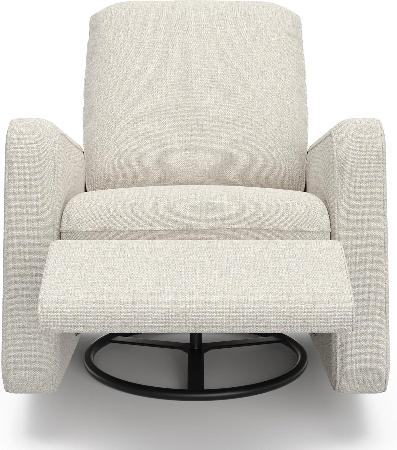 imageGraco Teddi Power Recliner Swivel Glider Ivory Boucle Electronic Power Recline USBA ampamp USBC Charger Premium Cushioning ampamp ComfortDune Basketweave