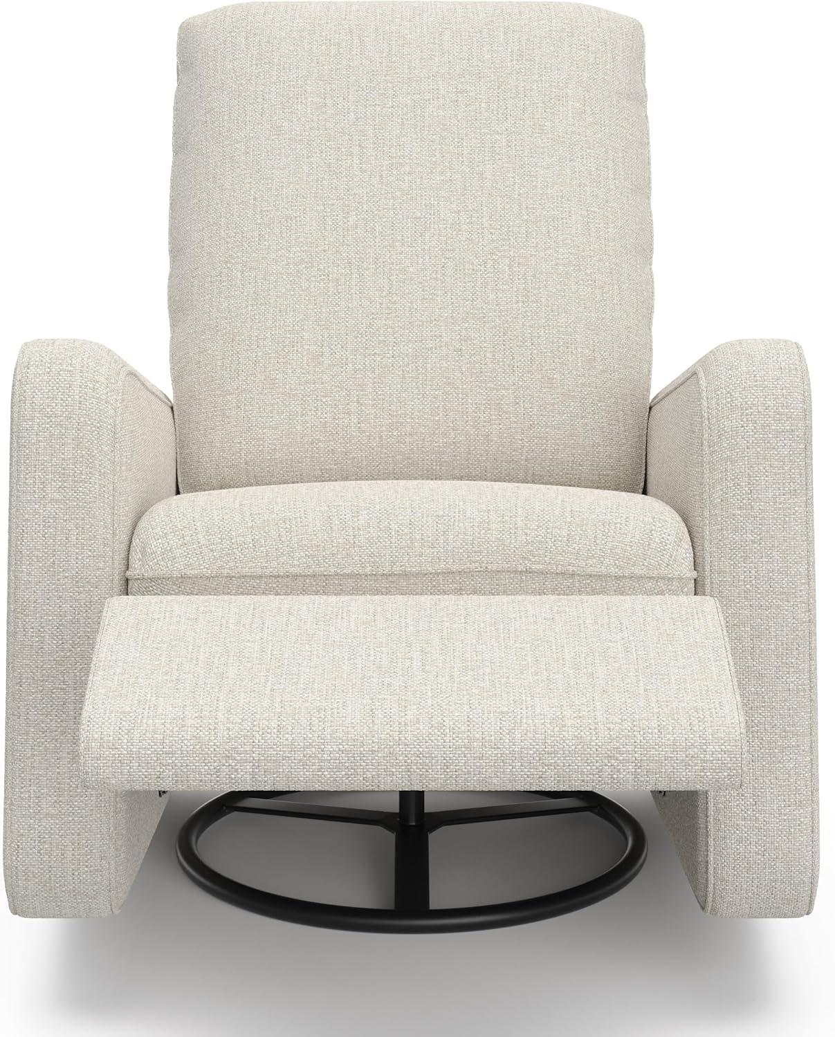 imageGraco Teddi Power Recliner Swivel Glider Ivory Boucle Electronic Power Recline USBA ampamp USBC Charger Premium Cushioning ampamp ComfortDune Basketweave