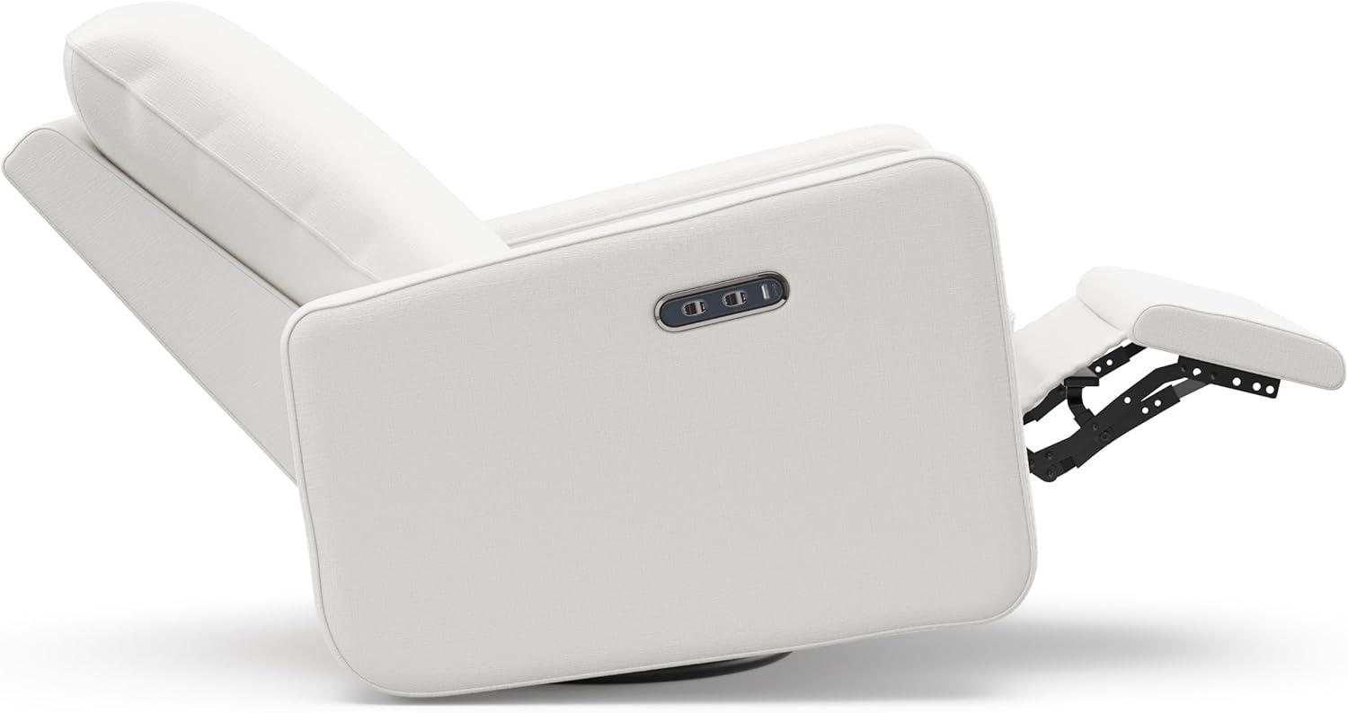 imageGraco Teddi Power Recliner Swivel Glider Ivory Boucle Electronic Power Recline USBA ampamp USBC Charger Premium Cushioning ampamp ComfortIvory Basketweave