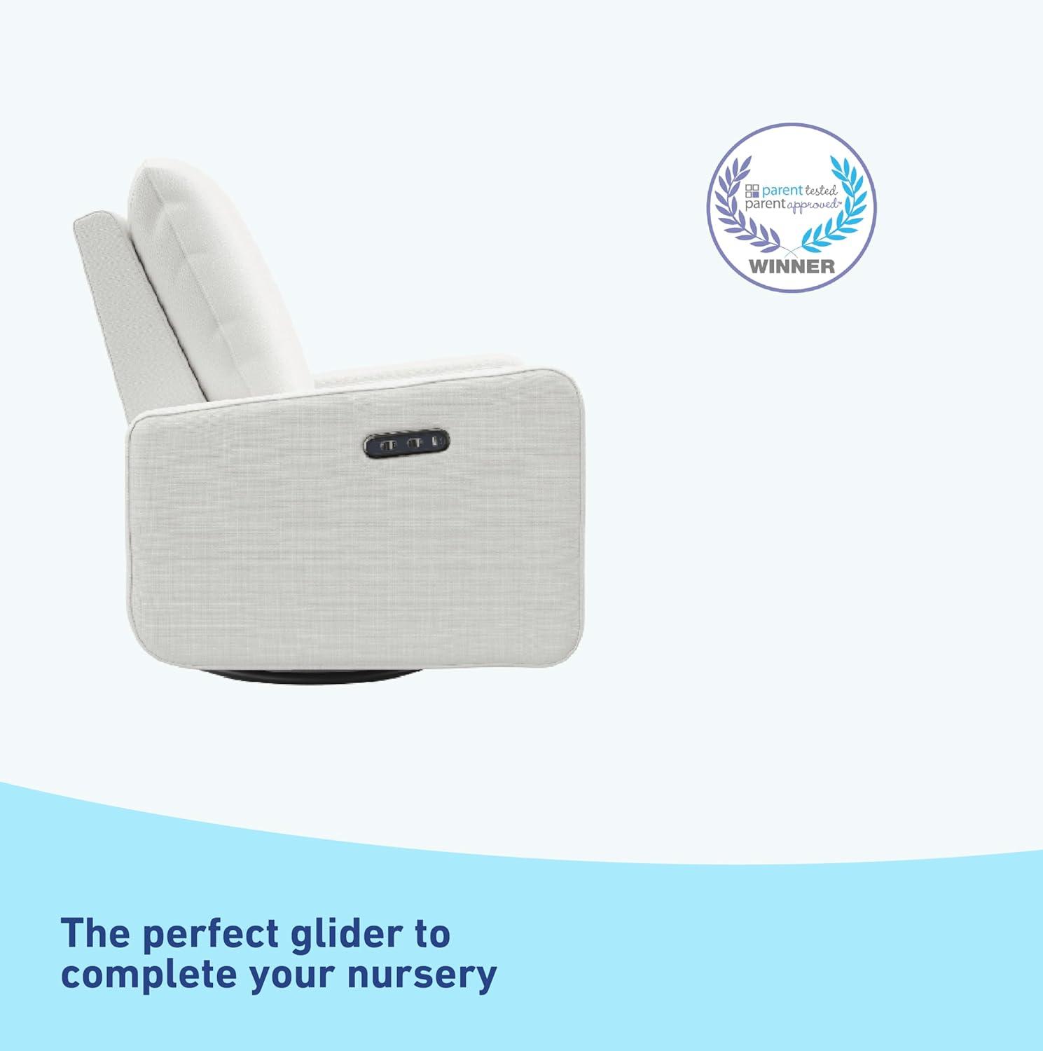 imageGraco Teddi Power Recliner Swivel Glider Ivory Boucle Electronic Power Recline USBA ampamp USBC Charger Premium Cushioning ampamp ComfortIvory Basketweave