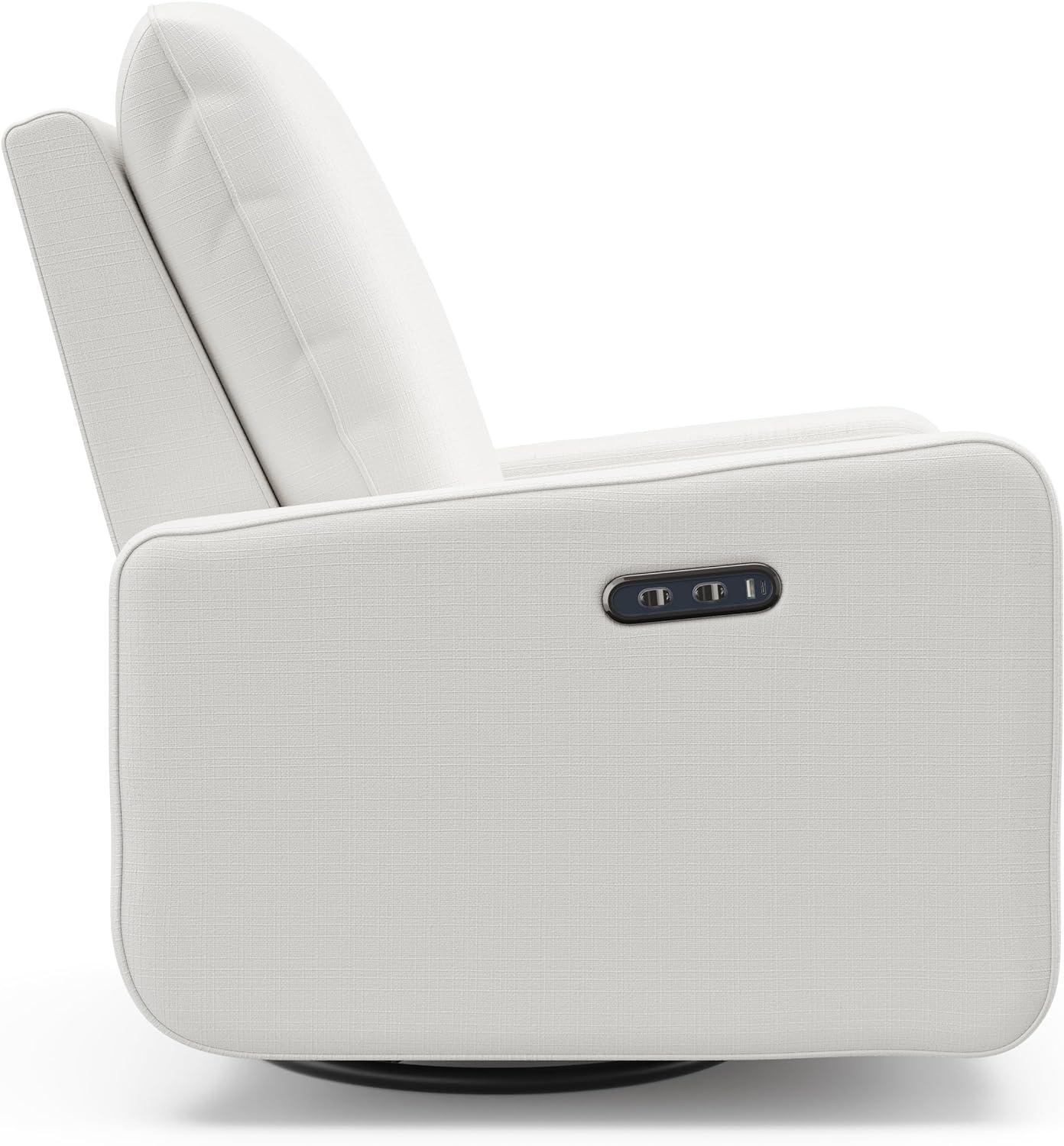 imageGraco Teddi Power Recliner Swivel Glider Ivory Boucle Electronic Power Recline USBA ampamp USBC Charger Premium Cushioning ampamp ComfortIvory Basketweave