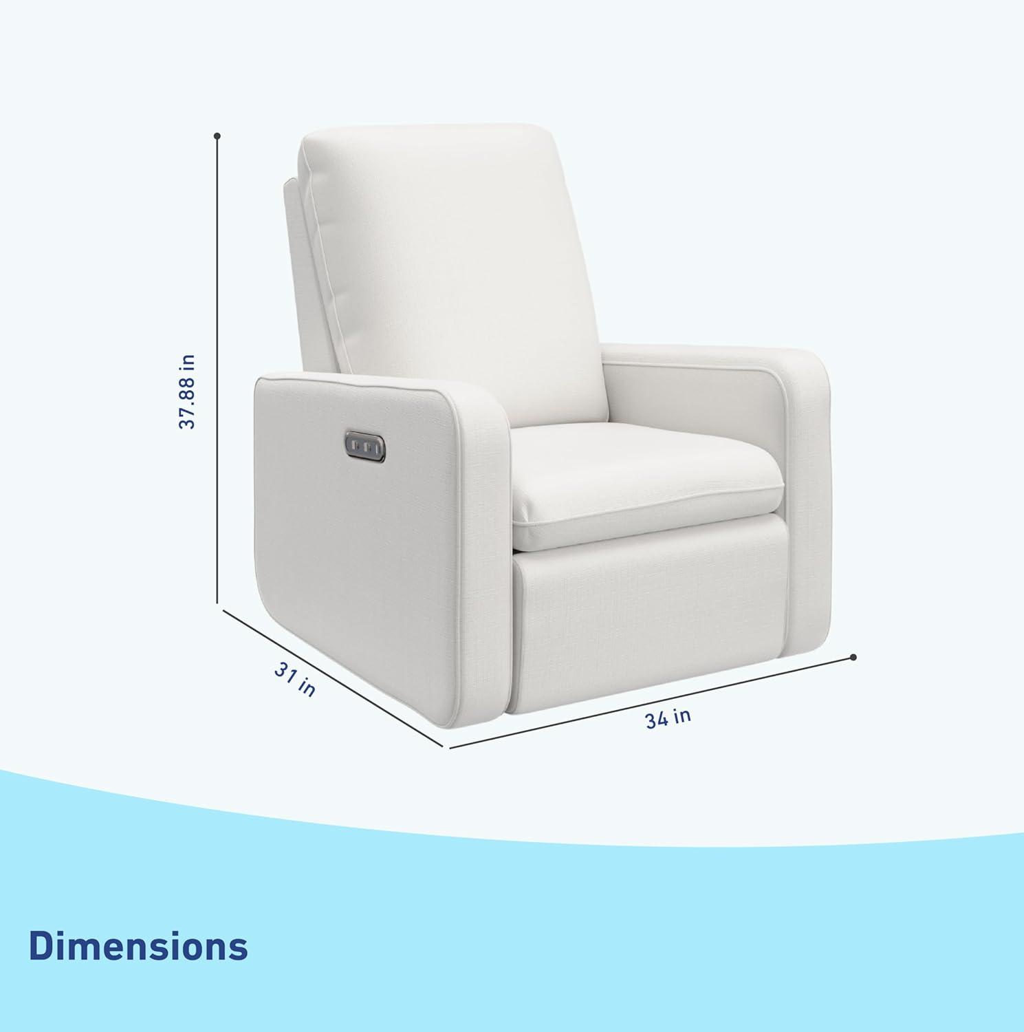 imageGraco Teddi Power Recliner Swivel Glider Ivory Boucle Electronic Power Recline USBA ampamp USBC Charger Premium Cushioning ampamp ComfortIvory Basketweave