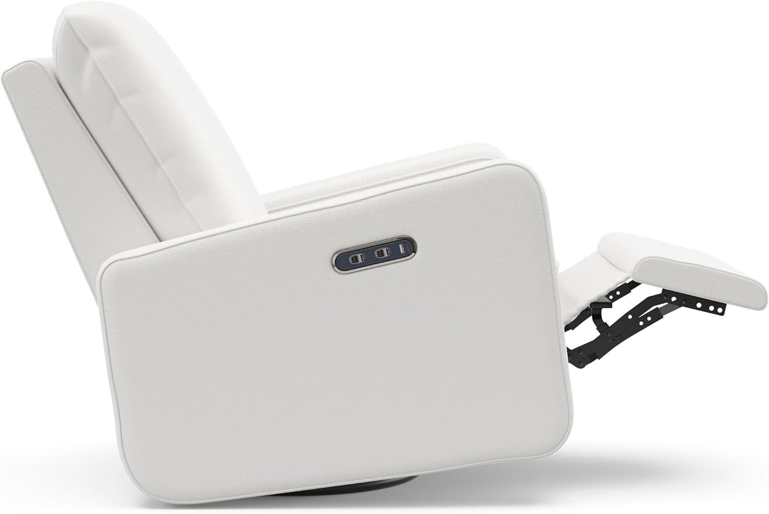 imageGraco Teddi Power Recliner Swivel Glider Ivory Boucle Electronic Power Recline USBA ampamp USBC Charger Premium Cushioning ampamp ComfortIvory Basketweave