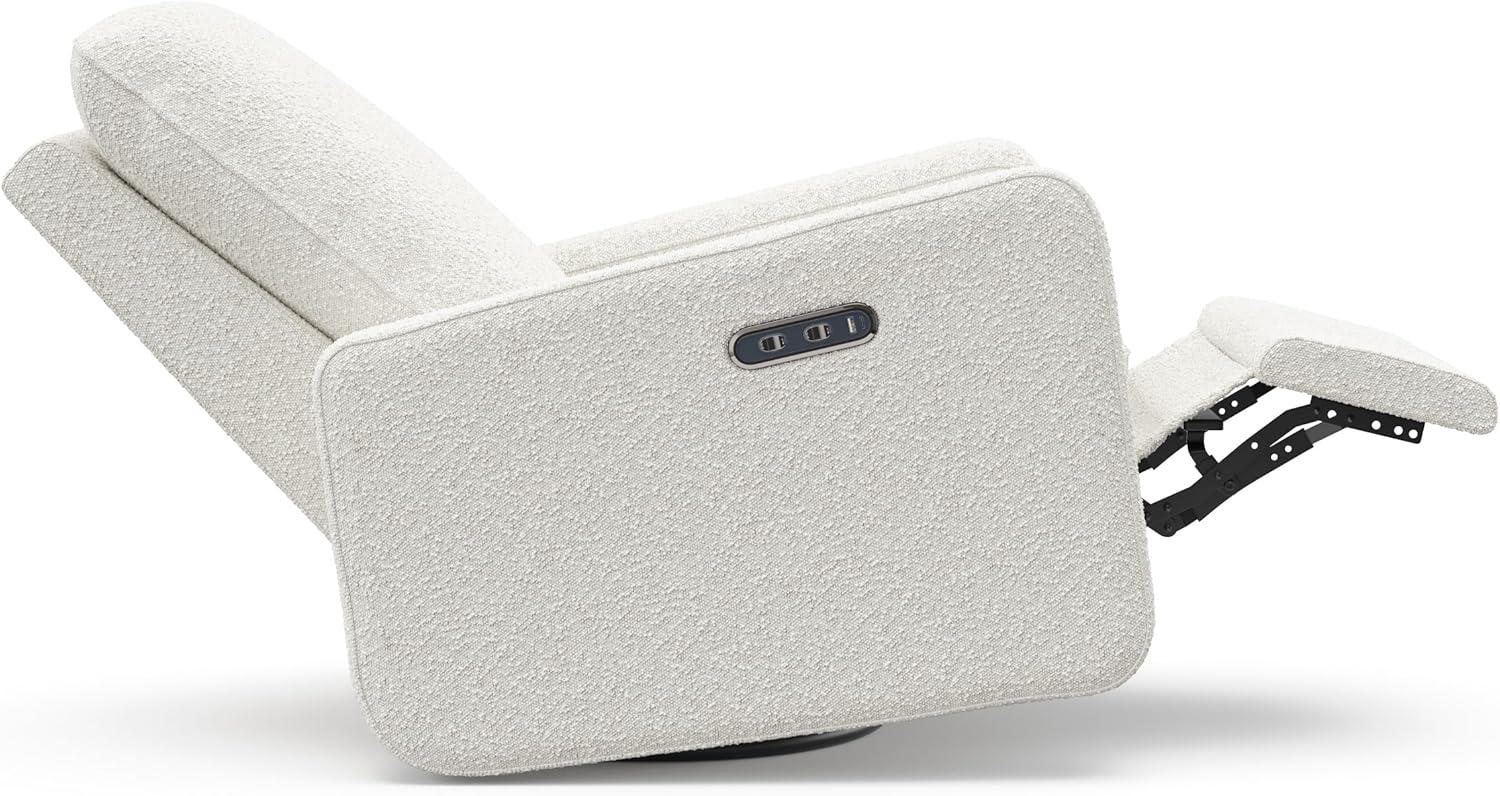 imageGraco Teddi Power Recliner Swivel Glider Ivory Boucle Electronic Power Recline USBA ampamp USBC Charger Premium Cushioning ampamp ComfortIvory Boucle
