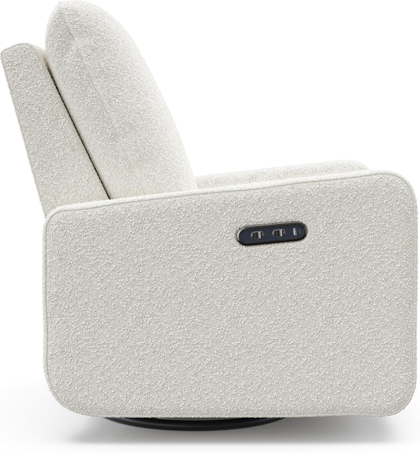 imageGraco Teddi Power Recliner Swivel Glider Ivory Boucle Electronic Power Recline USBA ampamp USBC Charger Premium Cushioning ampamp ComfortIvory Boucle