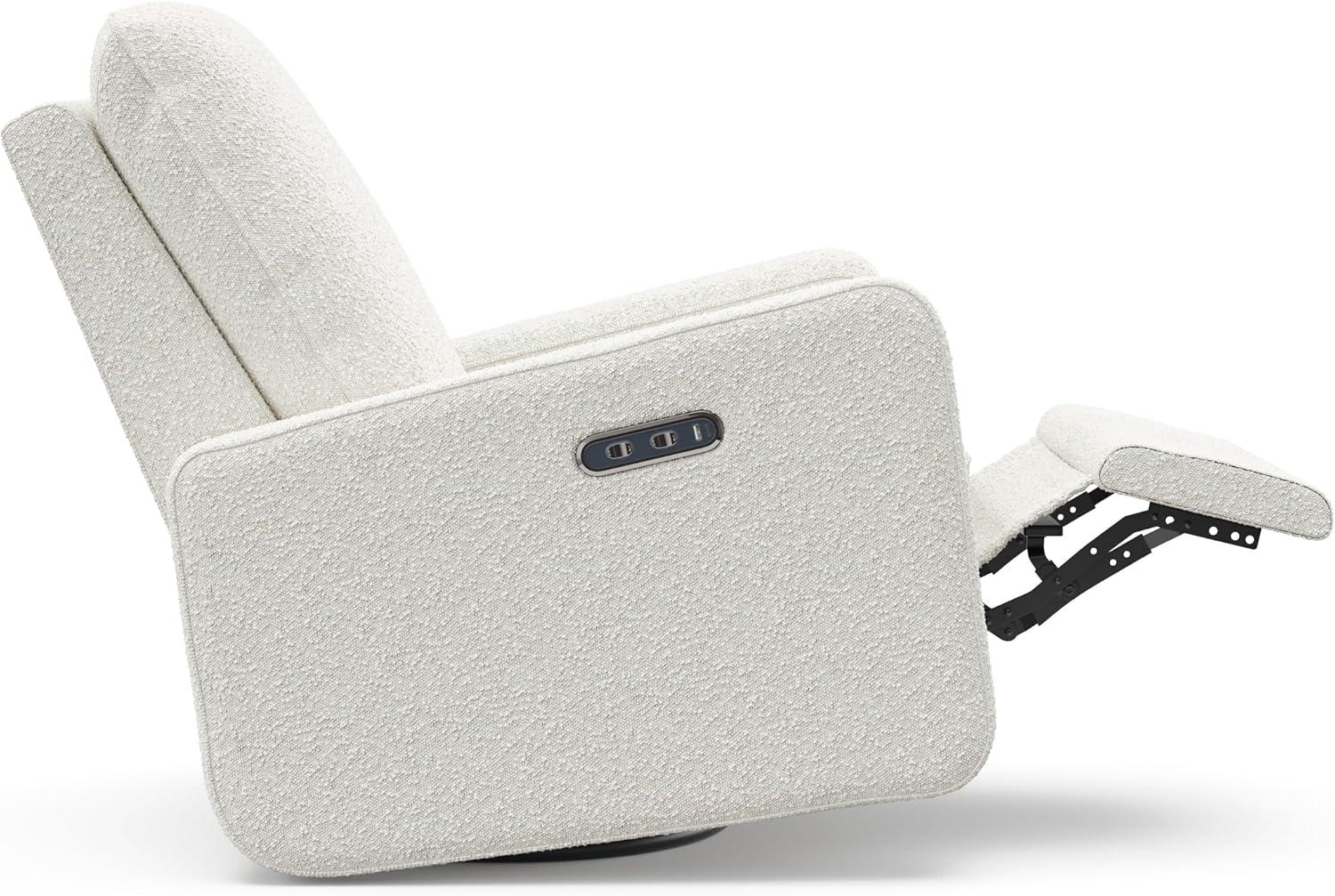 imageGraco Teddi Power Recliner Swivel Glider Ivory Boucle Electronic Power Recline USBA ampamp USBC Charger Premium Cushioning ampamp ComfortIvory Boucle