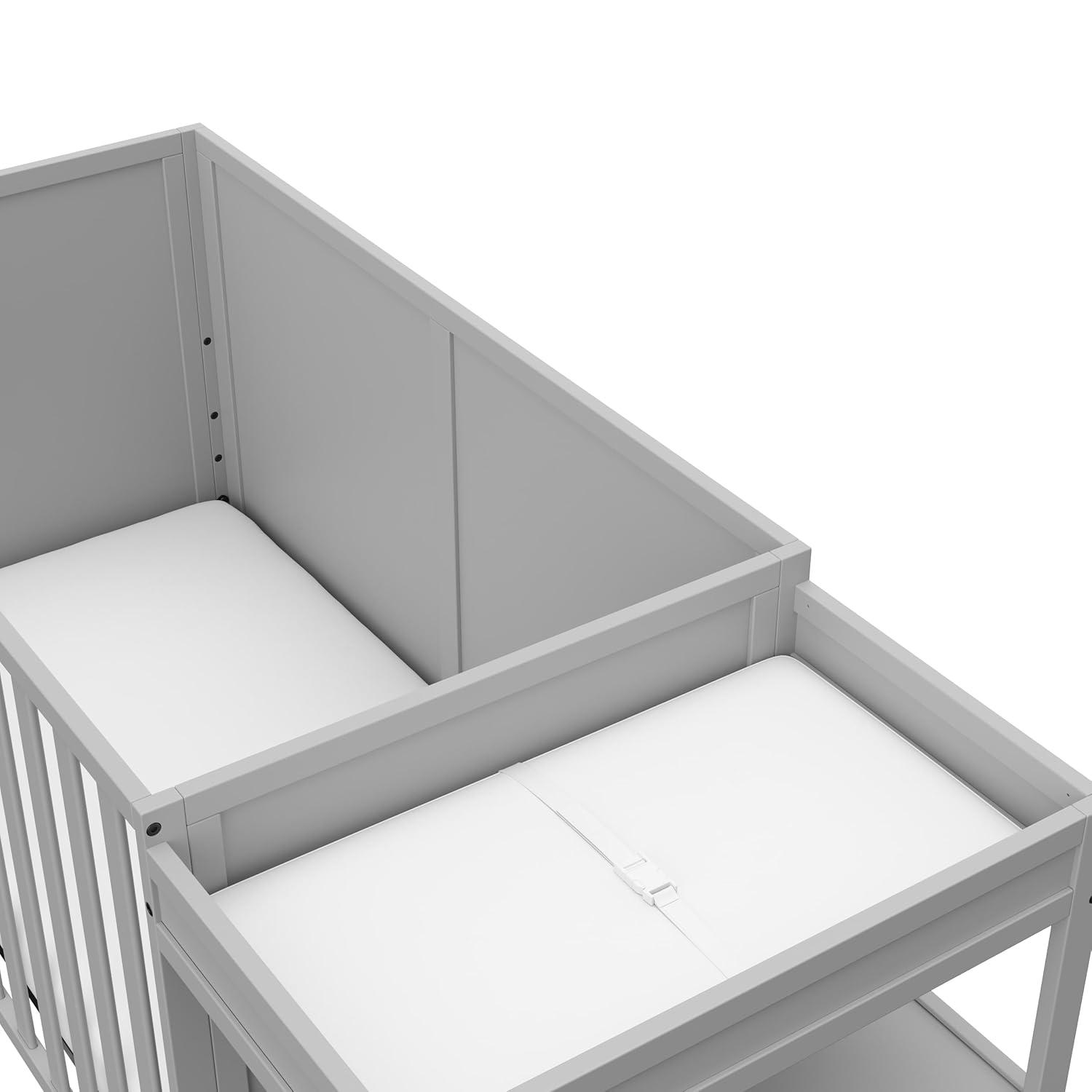 imageGraco Theo 3in1 Convertible Baby Crib White GREENGUARD Gold Certified Converts to Toddler Bed ampamp Daybed Fits Standard FullSize Baby Crib Mattress 4 Adjustable Mattress HeightsPebble Gray