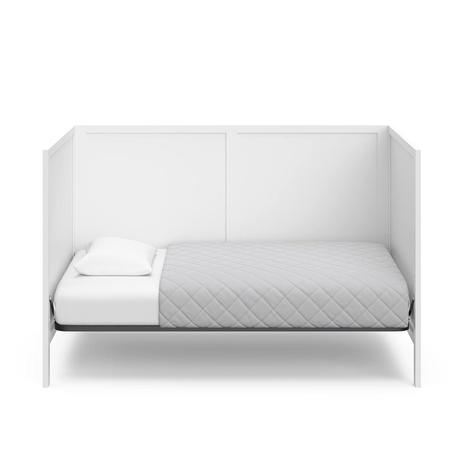 imageGraco Theo 3in1 Convertible Baby Crib White GREENGUARD Gold Certified Converts to Toddler Bed ampamp Daybed Fits Standard FullSize Baby Crib Mattress 4 Adjustable Mattress HeightsWhite