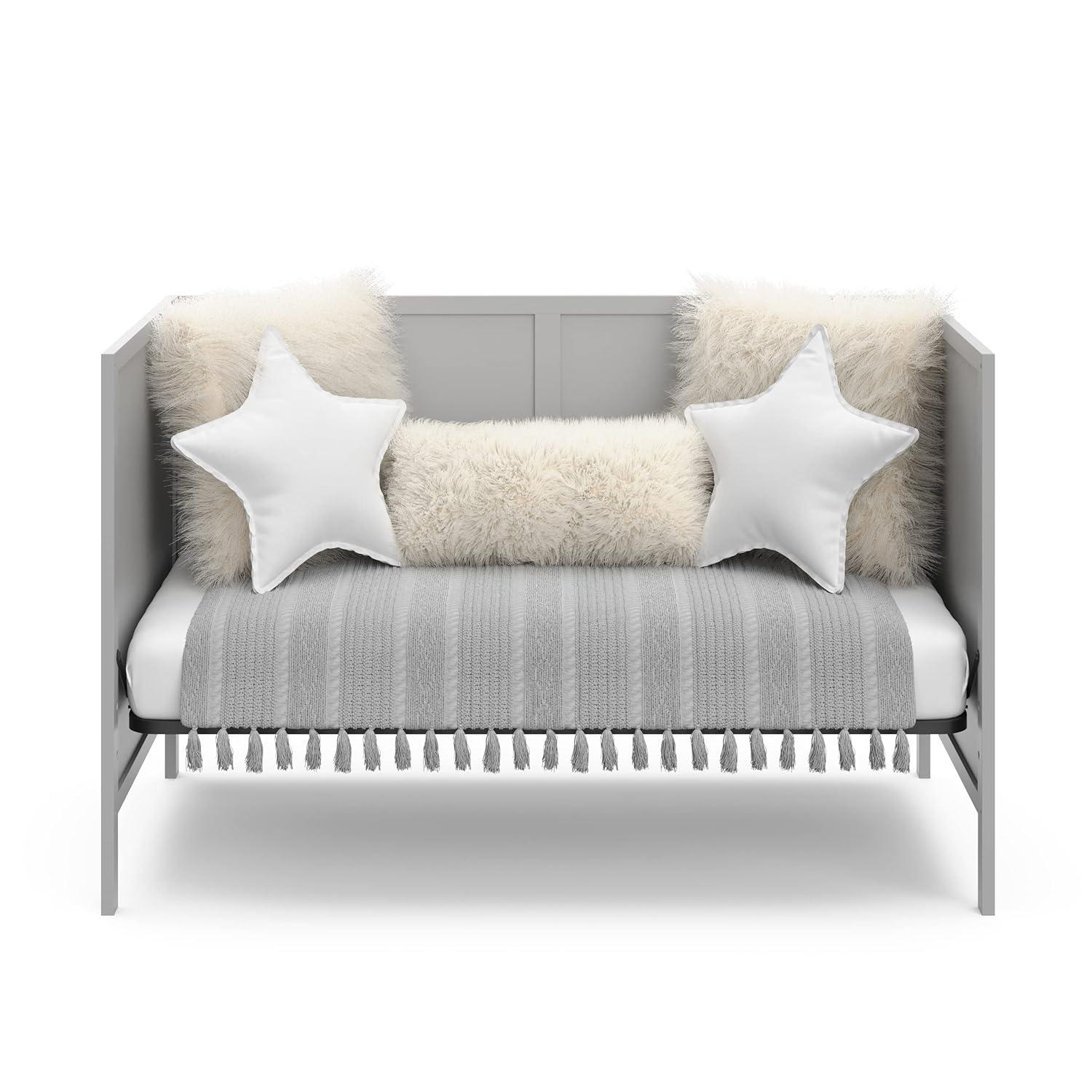 imageGraco Theo 3in1 Convertible Baby Crib White GREENGUARD Gold Certified Converts to Toddler Bed ampamp Daybed Fits Standard FullSize Baby Crib Mattress 4 Adjustable Mattress HeightsPebble Gray