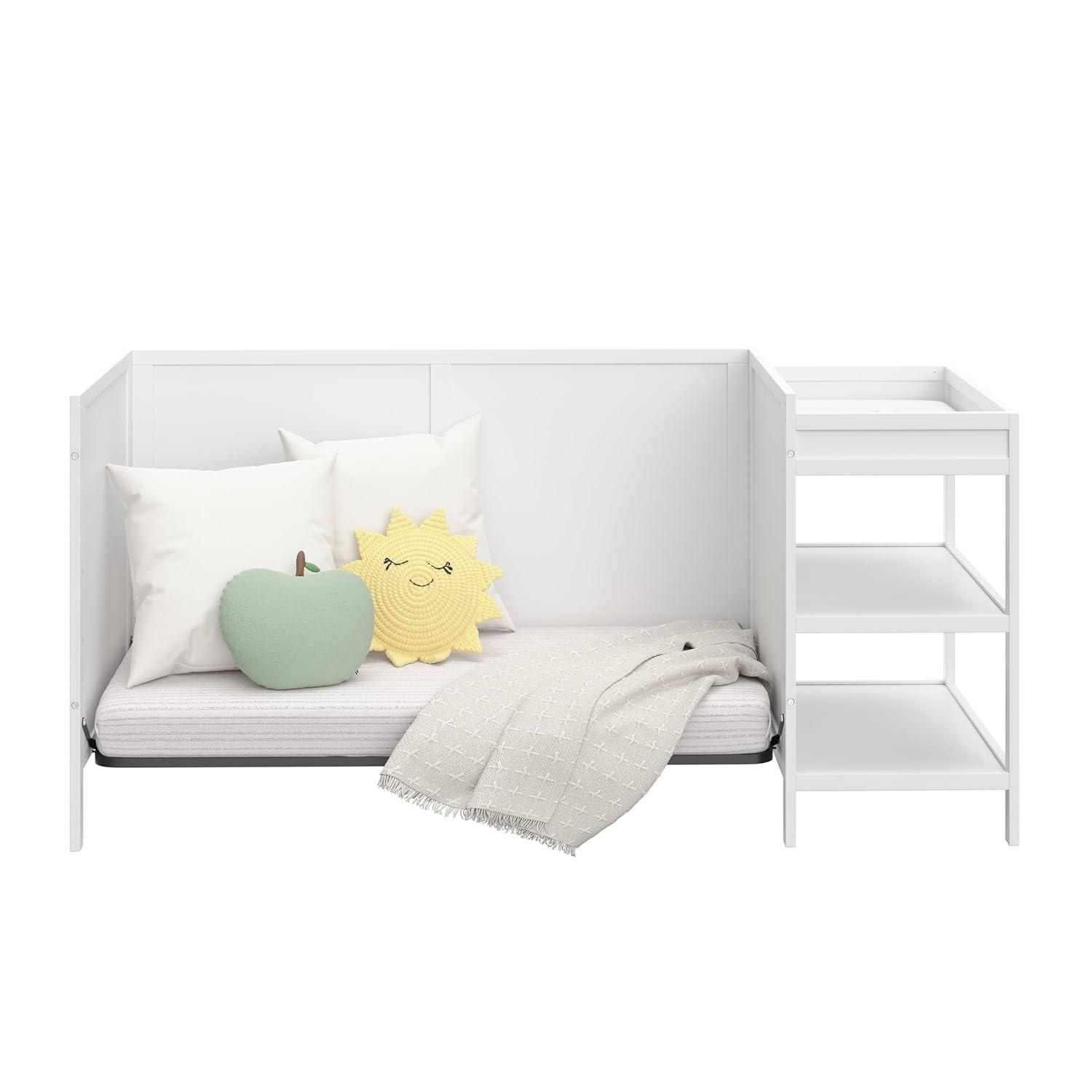 imageGraco Theo 3in1 Convertible Baby Crib White GREENGUARD Gold Certified Converts to Toddler Bed ampamp Daybed Fits Standard FullSize Baby Crib Mattress 4 Adjustable Mattress HeightsWhite