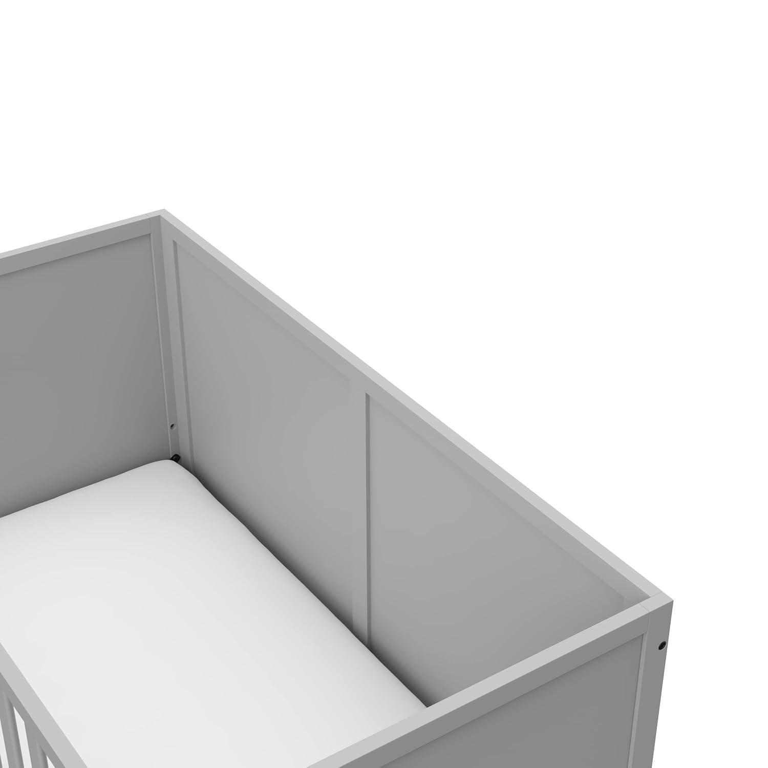 imageGraco Theo 3in1 Convertible Baby Crib White GREENGUARD Gold Certified Converts to Toddler Bed ampamp Daybed Fits Standard FullSize Baby Crib Mattress 4 Adjustable Mattress HeightsPebble Gray