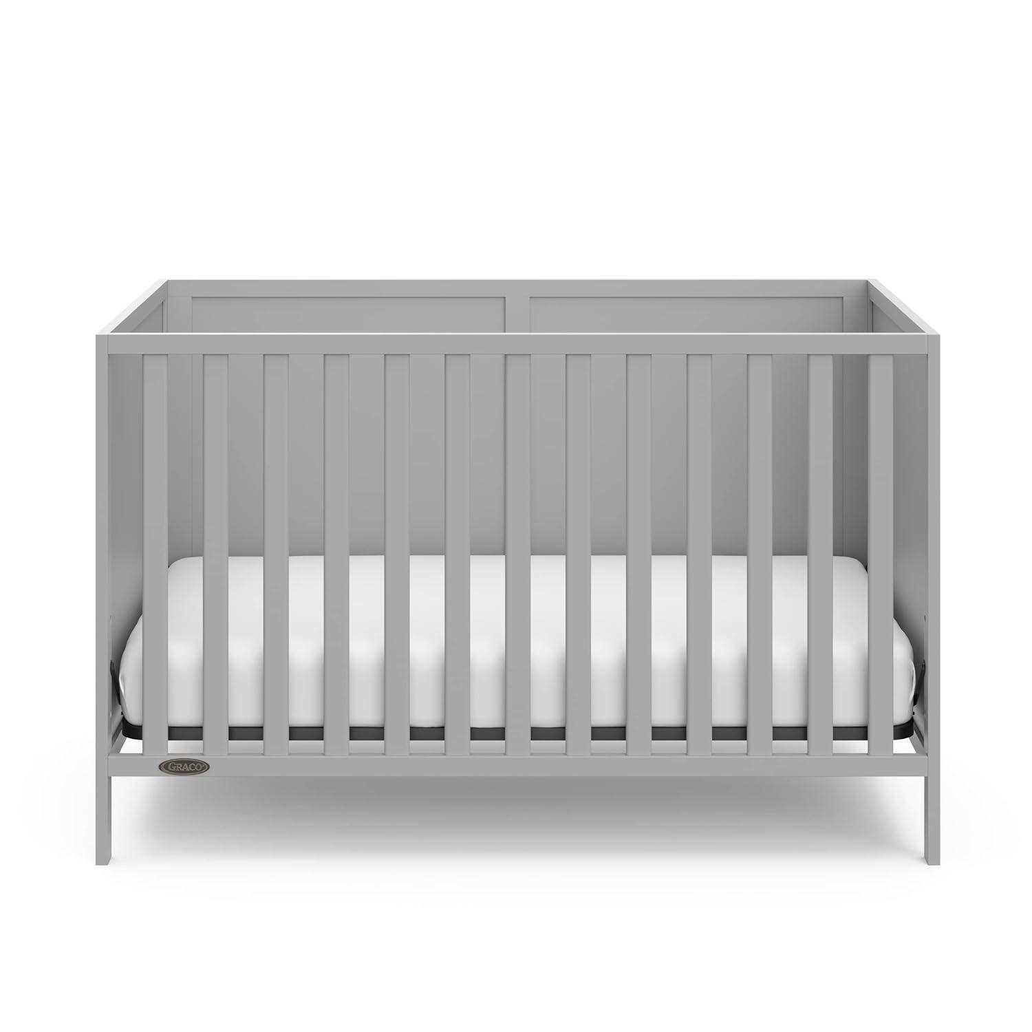 imageGraco Theo 3in1 Convertible Baby Crib White GREENGUARD Gold Certified Converts to Toddler Bed ampamp Daybed Fits Standard FullSize Baby Crib Mattress 4 Adjustable Mattress HeightsPebble Gray