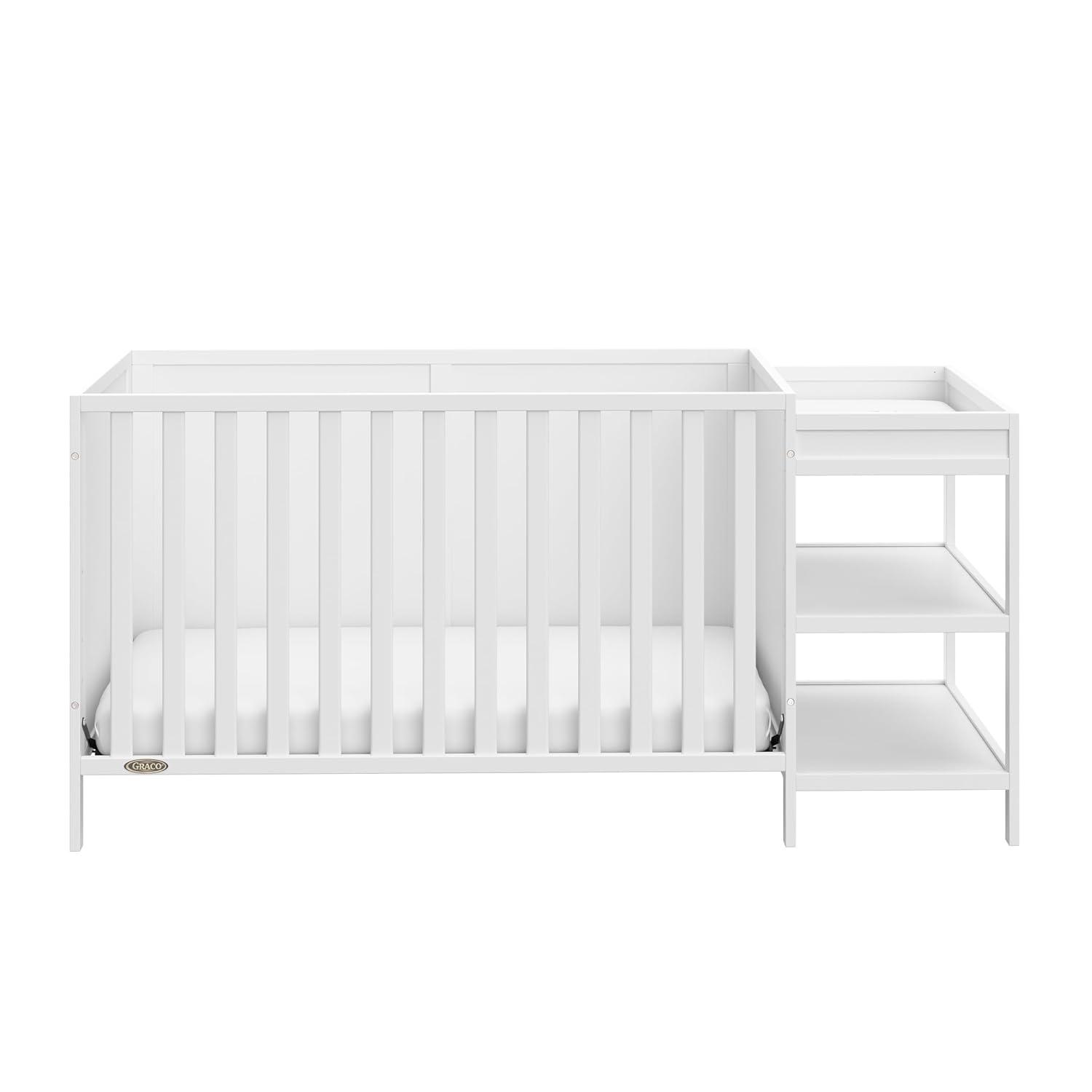 imageGraco Theo 3in1 Convertible Baby Crib White GREENGUARD Gold Certified Converts to Toddler Bed ampamp Daybed Fits Standard FullSize Baby Crib Mattress 4 Adjustable Mattress HeightsWhite